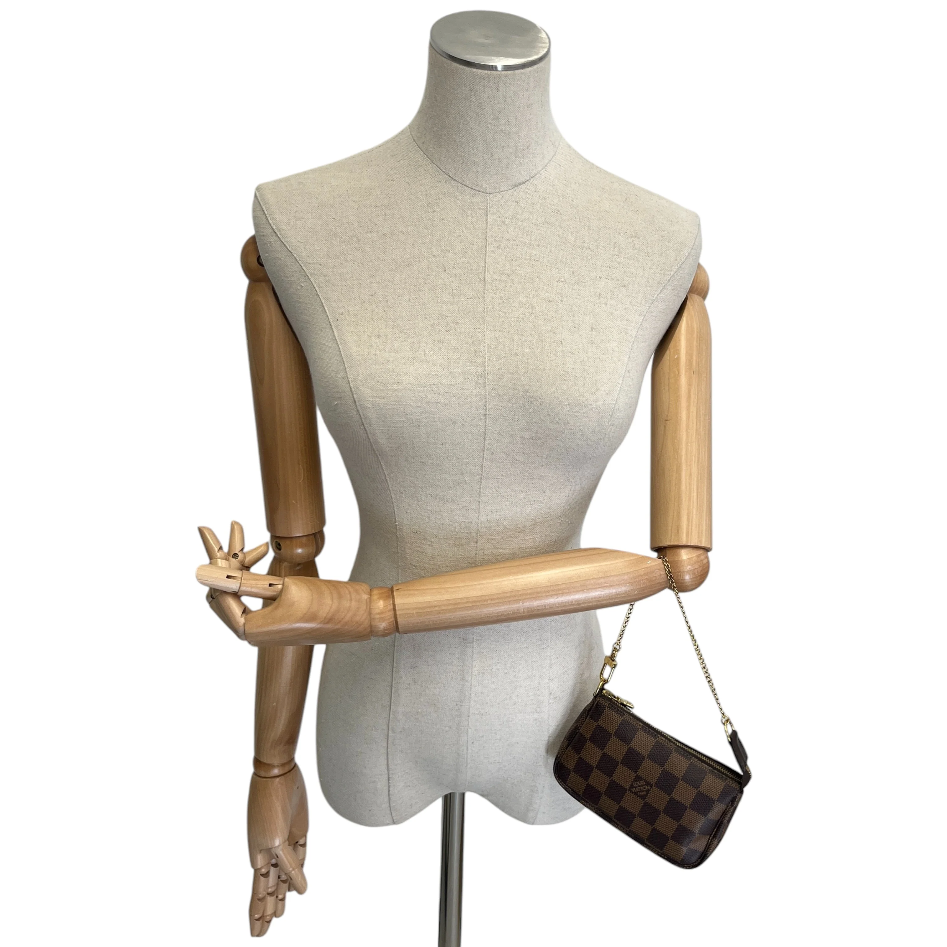 Women's Damier Ebene Mini Pochette Accessoires Bag Brown - Image 2