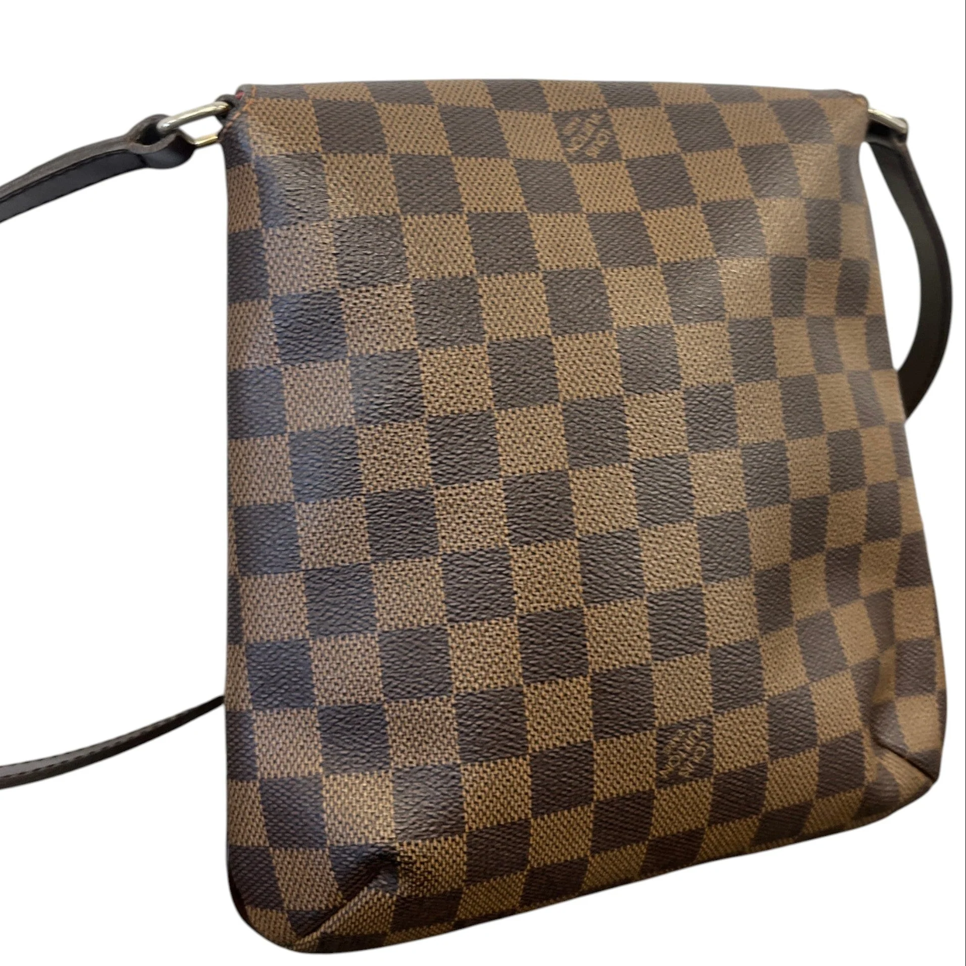 Women's Damier Ebene Musette Salsa Handbag Brown - Image 9