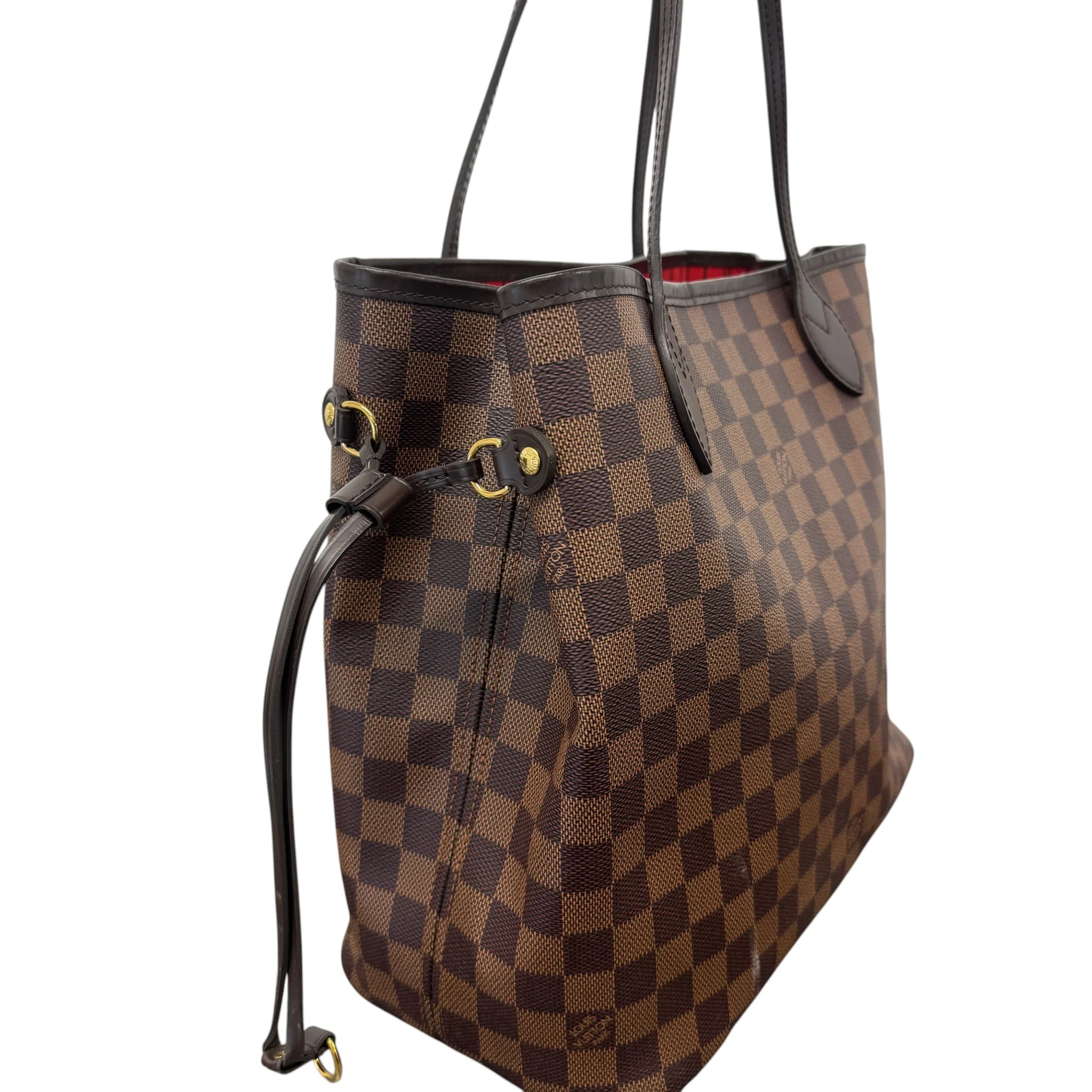 Women's Damier Ebene Neverfull Mm Bag Brown - Image 9