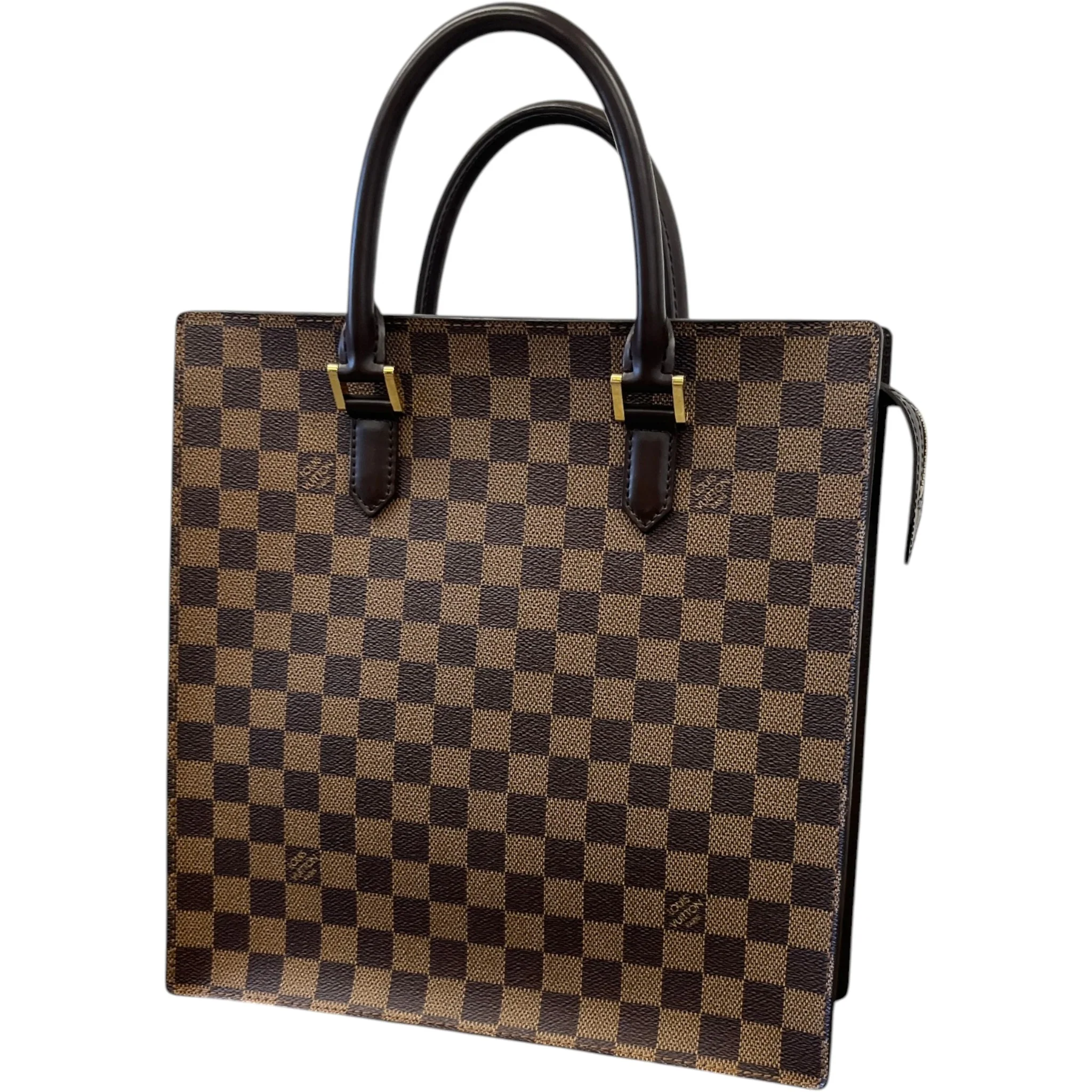 Women's Damier Ebene Sac Plat Pm Bag Brown - Image 4