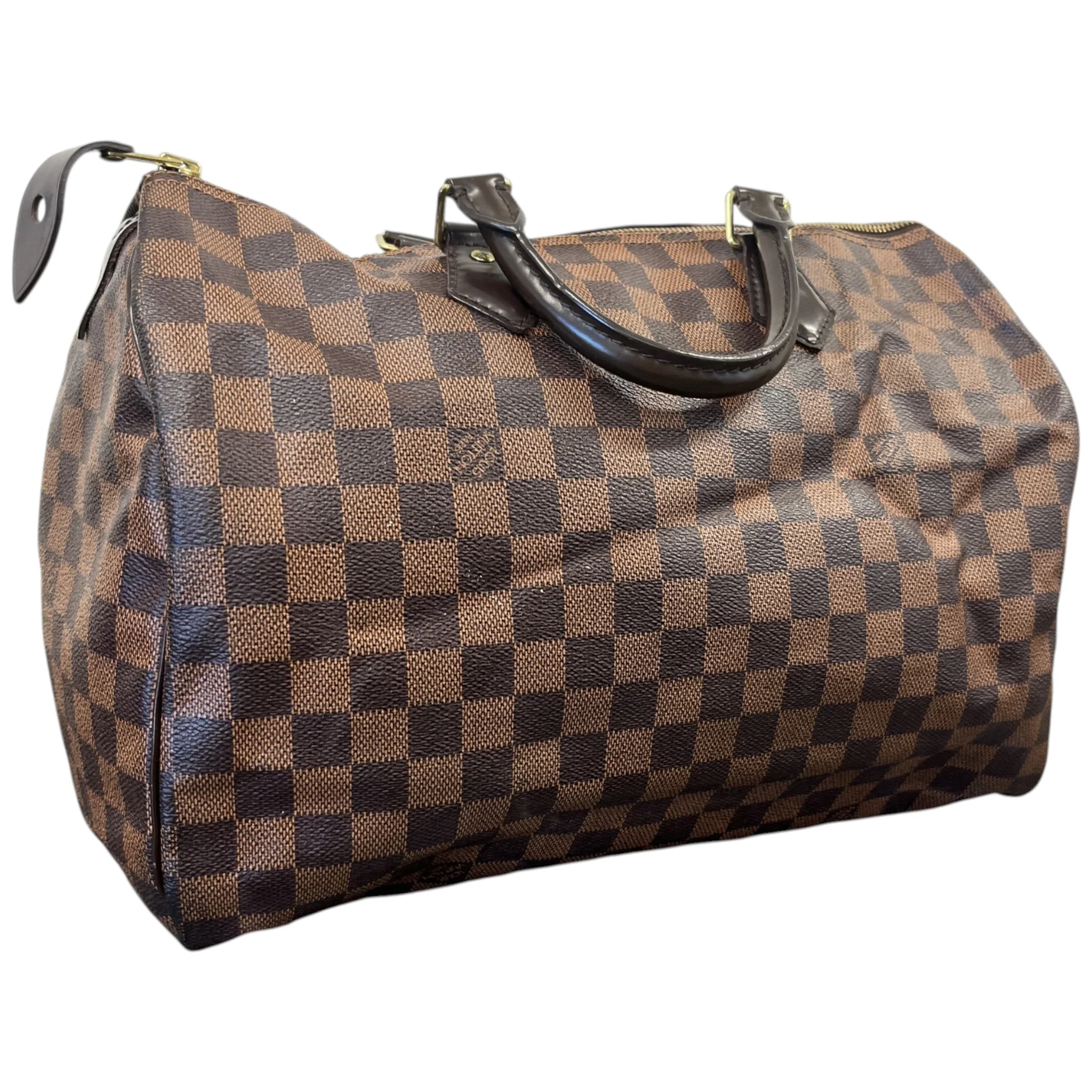 Women's Damier Ebene Speedy 35 Bag Brown - Image 9
