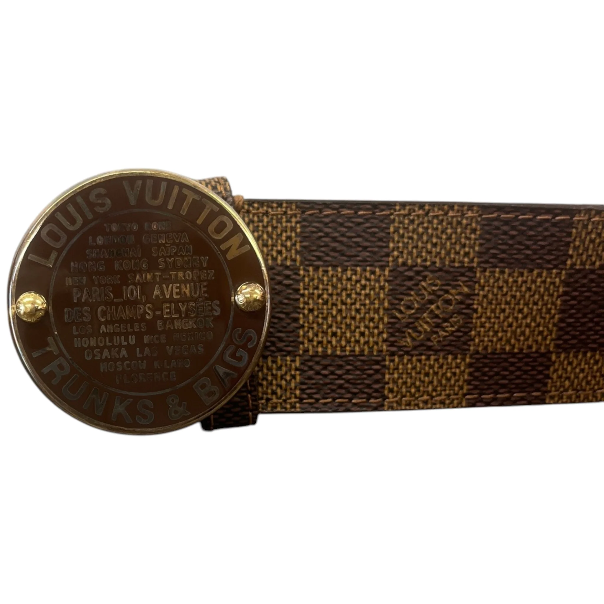 Women's Damier Ebene Trunks & Bags Belt Brown Size 80CM / UK 8 - Image 6