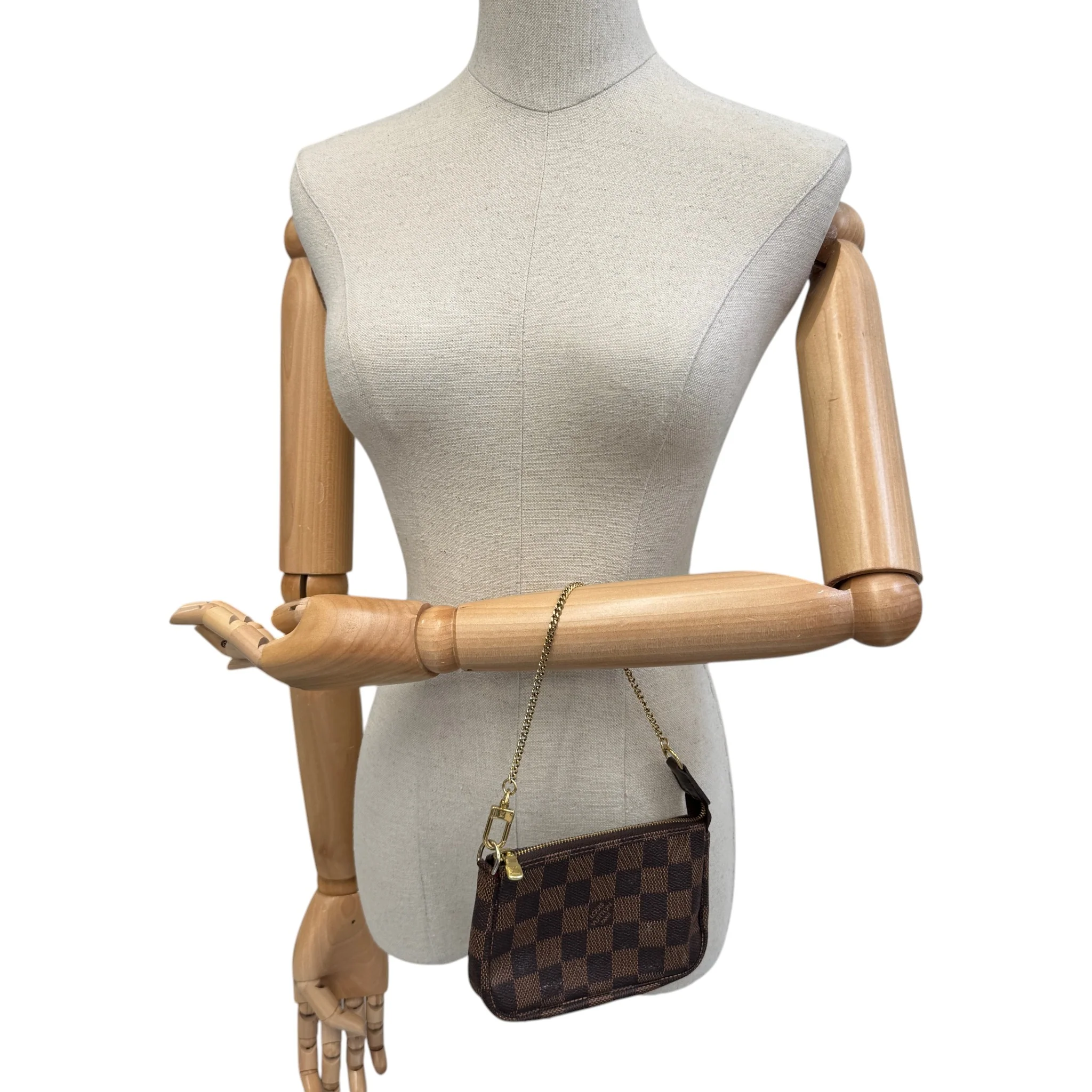 Women's Damier Pochette Mini Handbag Brown - Image 2