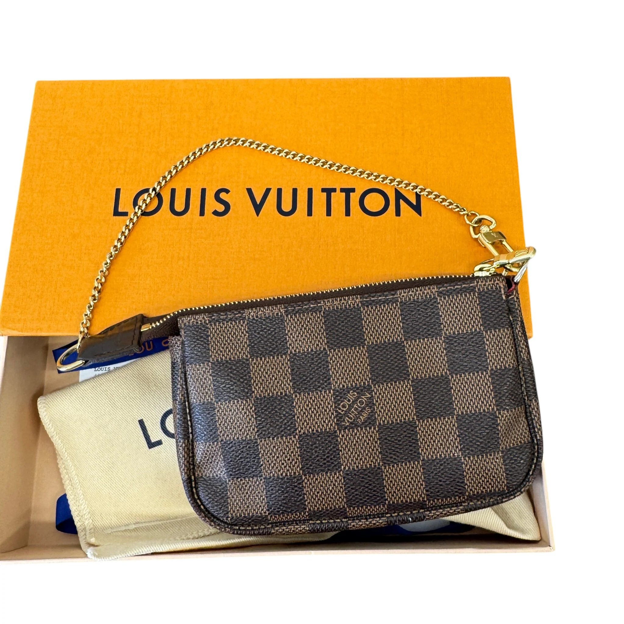 Women's Damier Pochette Mini Handbag Brown - Image 9