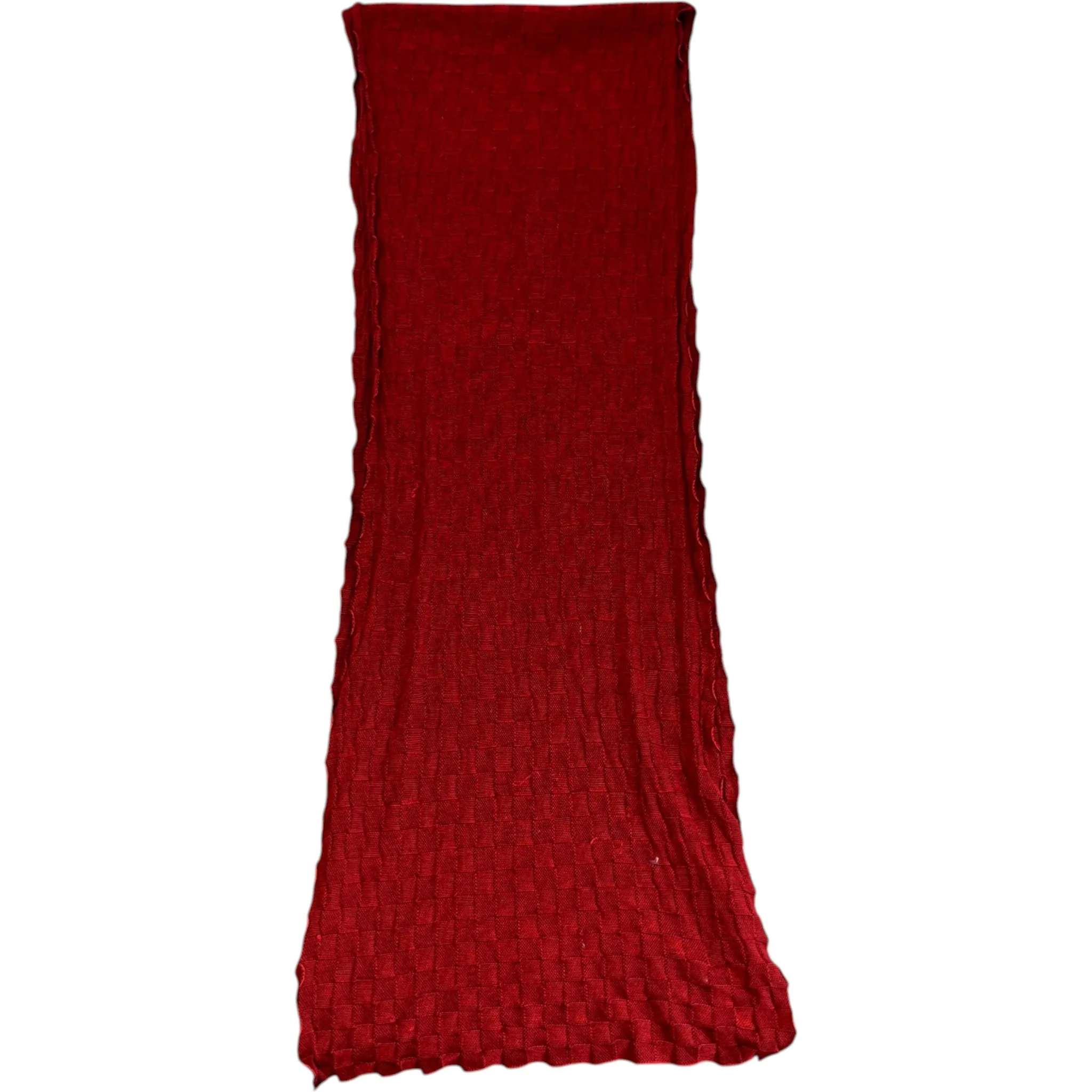 Women's Damier Scarf Red - Image 3