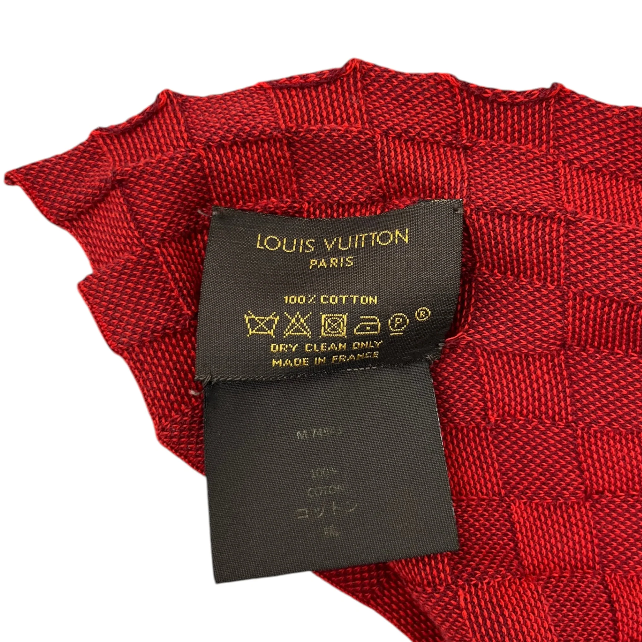Women's Damier Scarf Red - Image 4