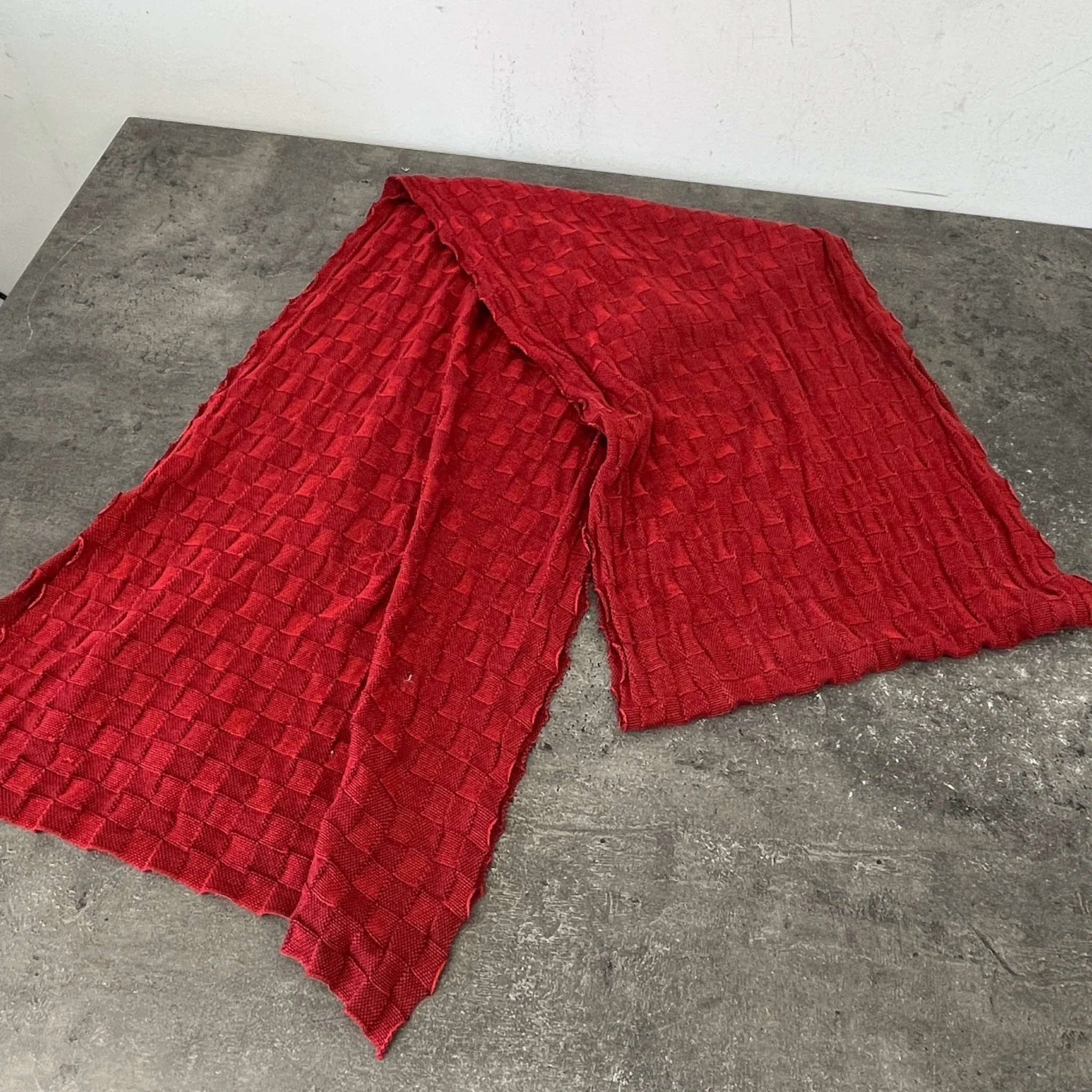 Women's Damier Scarf Red - Image 6