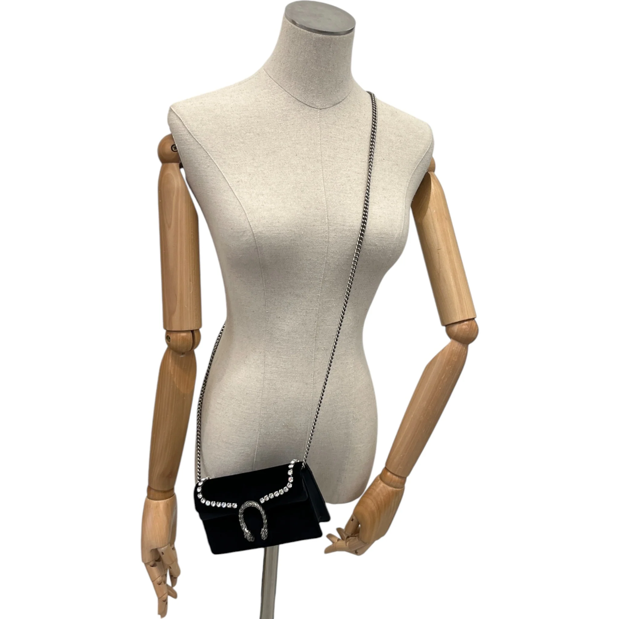 Women's Dionysus Mini Velvet Bag Black - Image 2