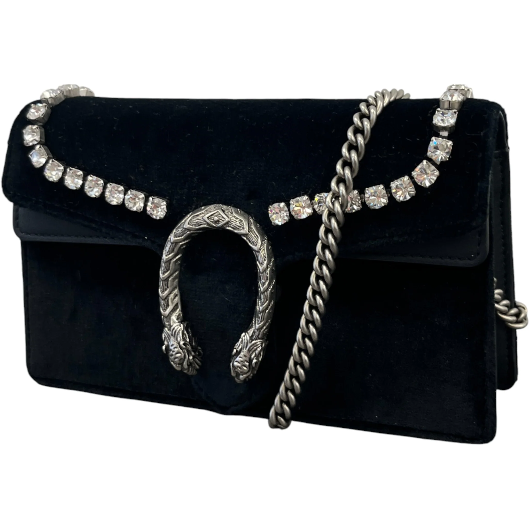 Women's Dionysus Mini Velvet Bag Black - Image 5