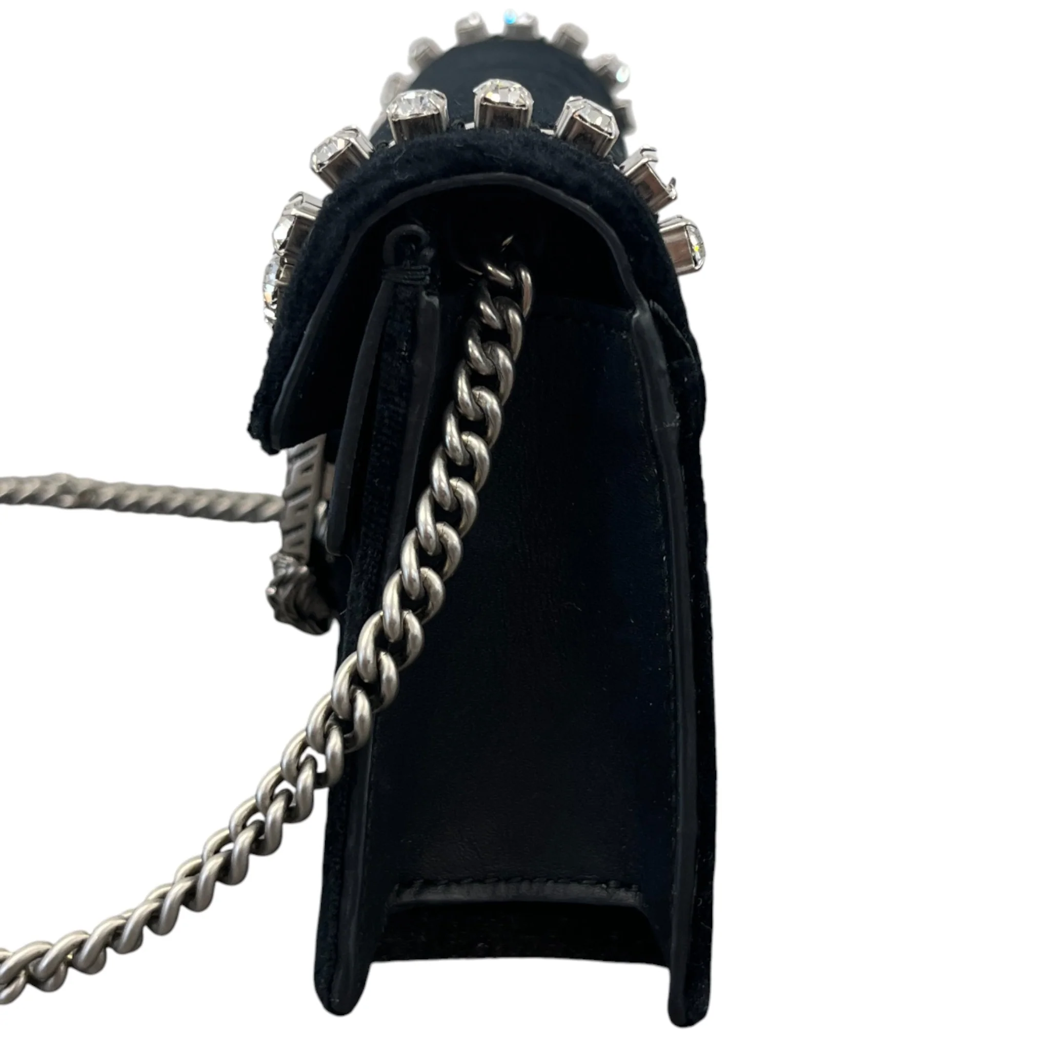 Women's Dionysus Mini Velvet Bag Black - Image 6