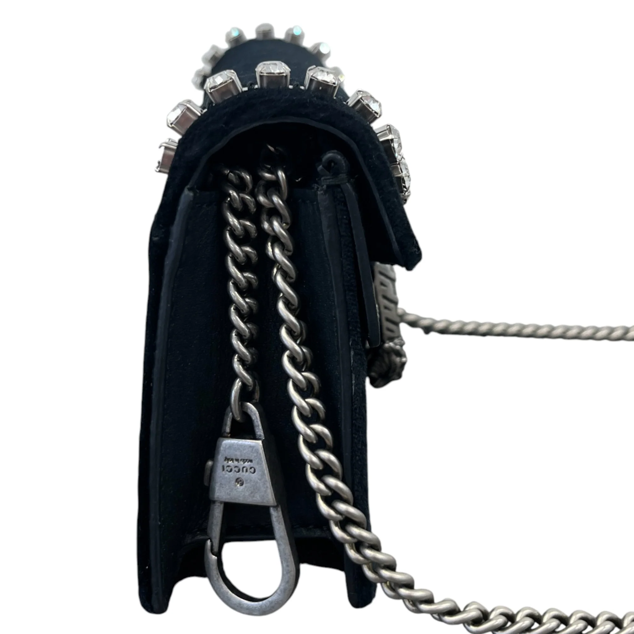 Women's Dionysus Mini Velvet Bag Black - Image 7