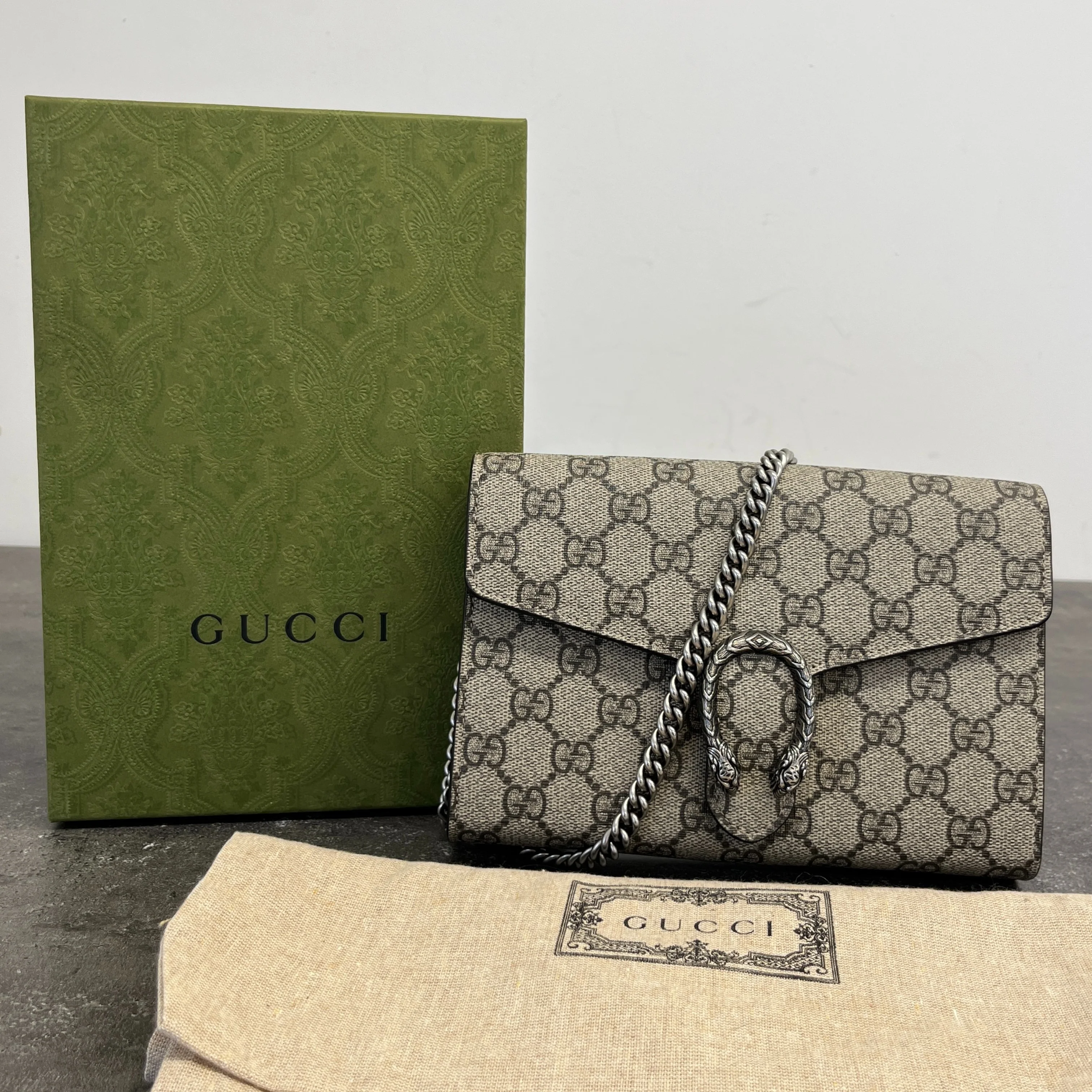 Women's Dionysus Wallet On Chain Bag Beige - Image 13