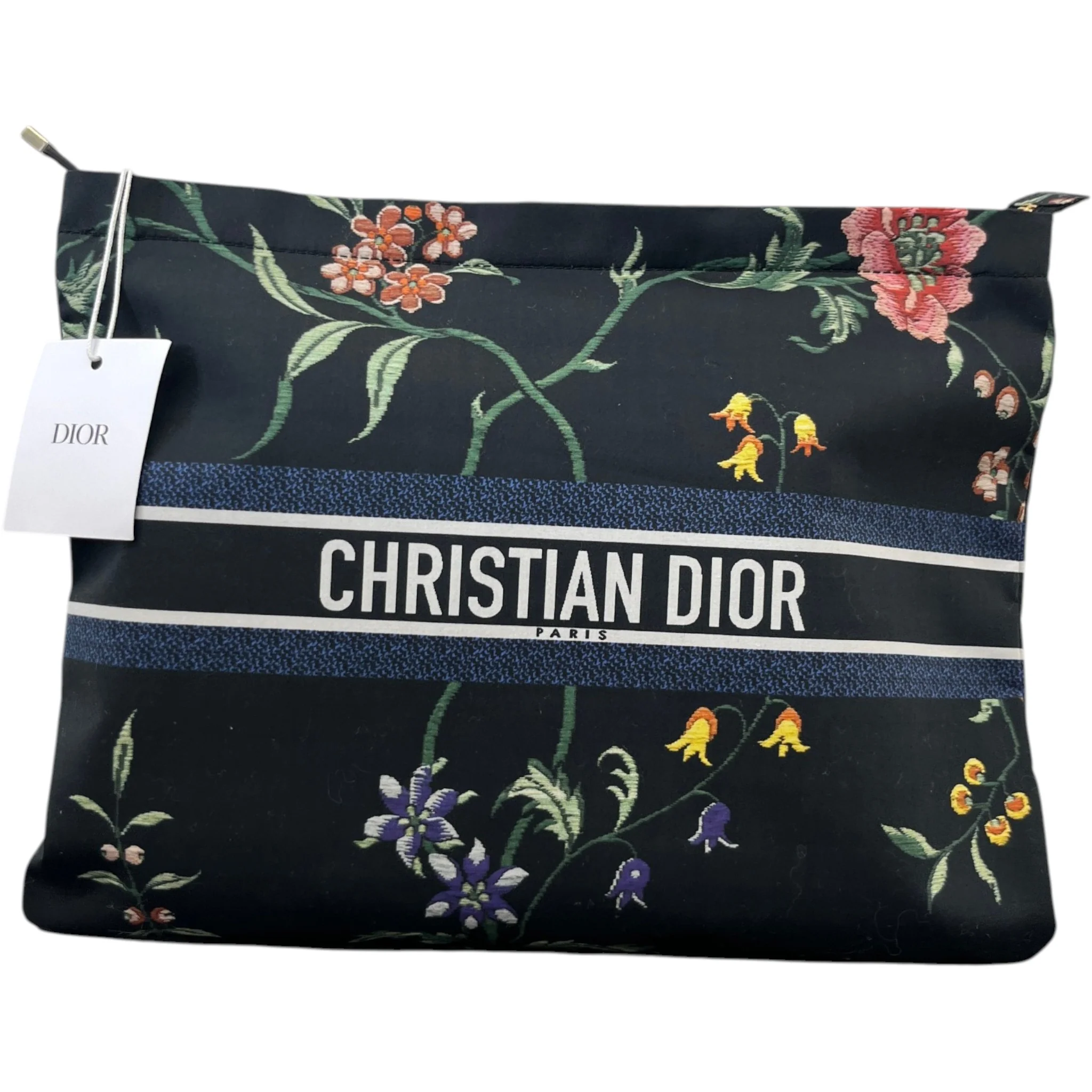 Women's Diortravel Floral Print Pouch Navy