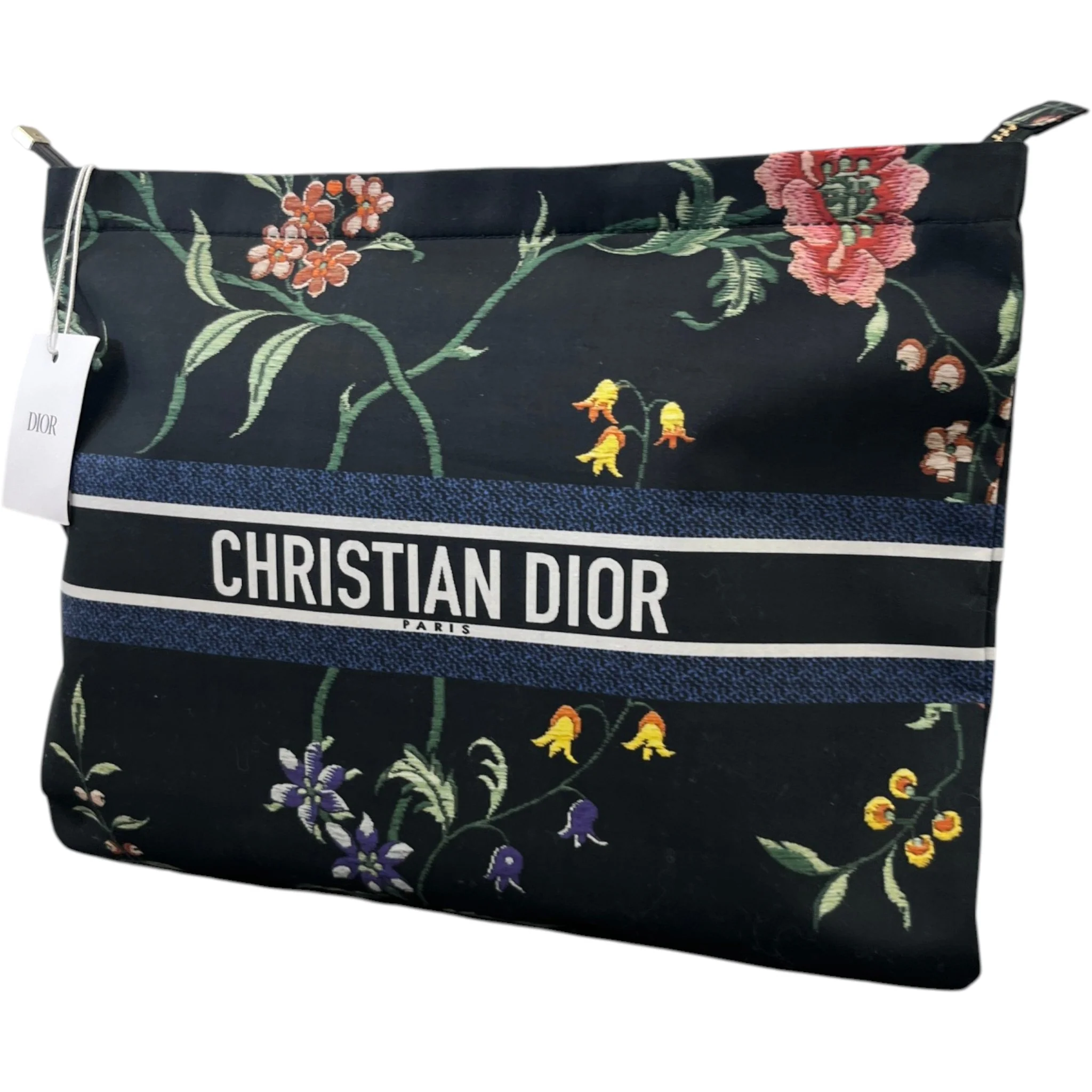 Women's Diortravel Floral Print Pouch Navy - Image 4