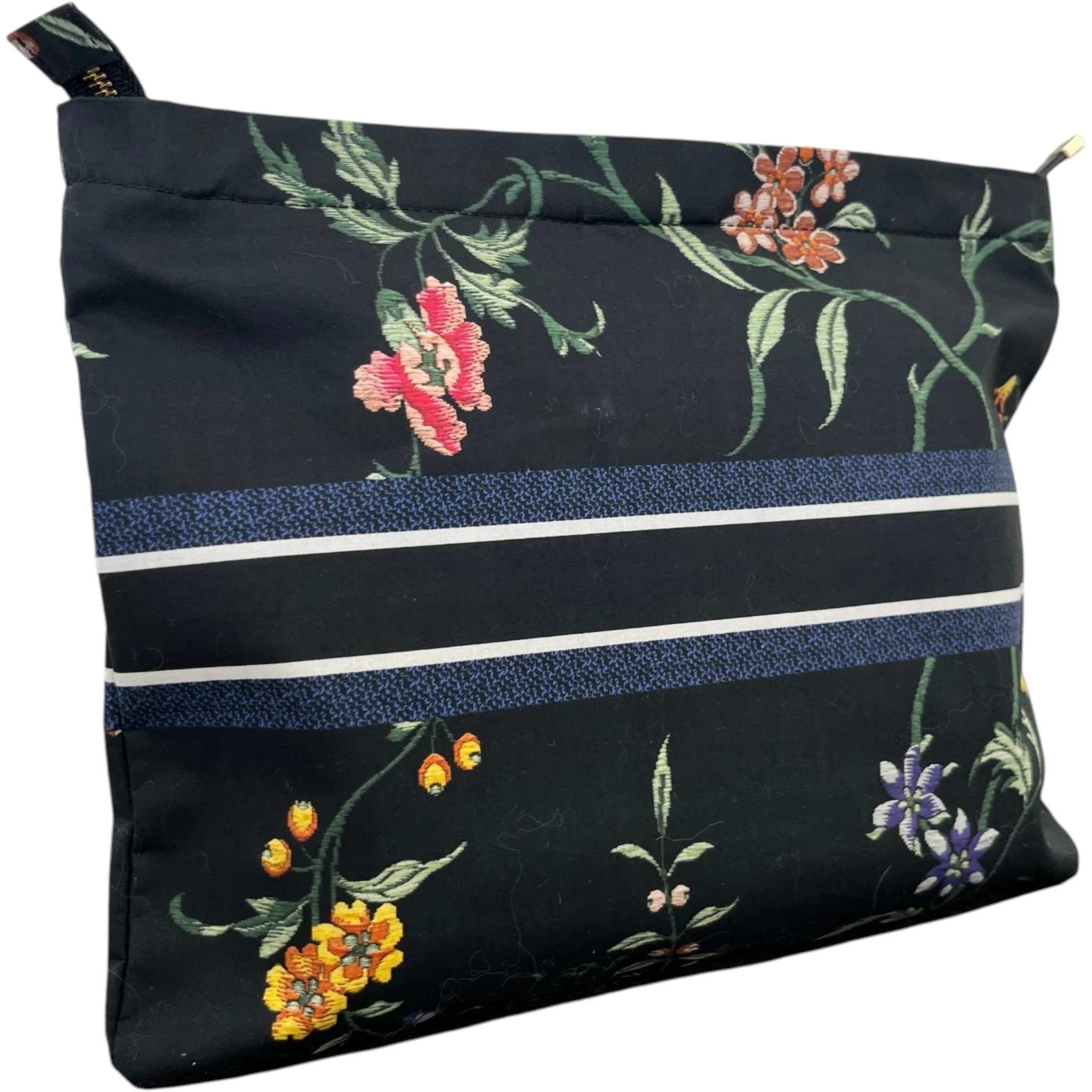 Women's Diortravel Floral Print Pouch Navy - Image 5