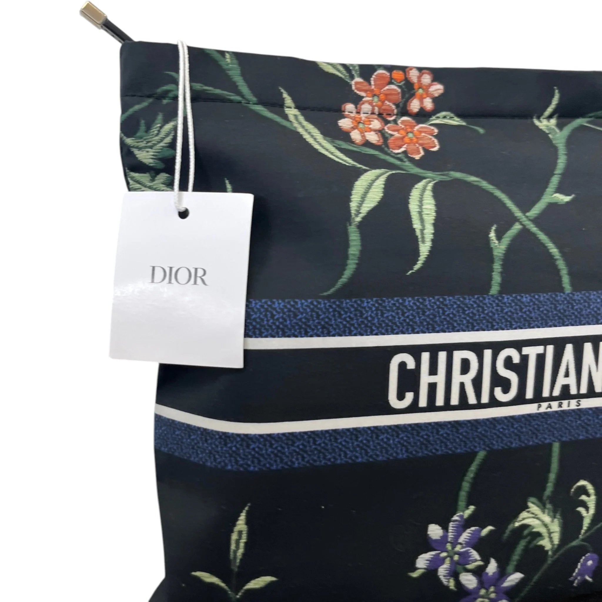 Women's Diortravel Floral Print Pouch Navy - Image 7