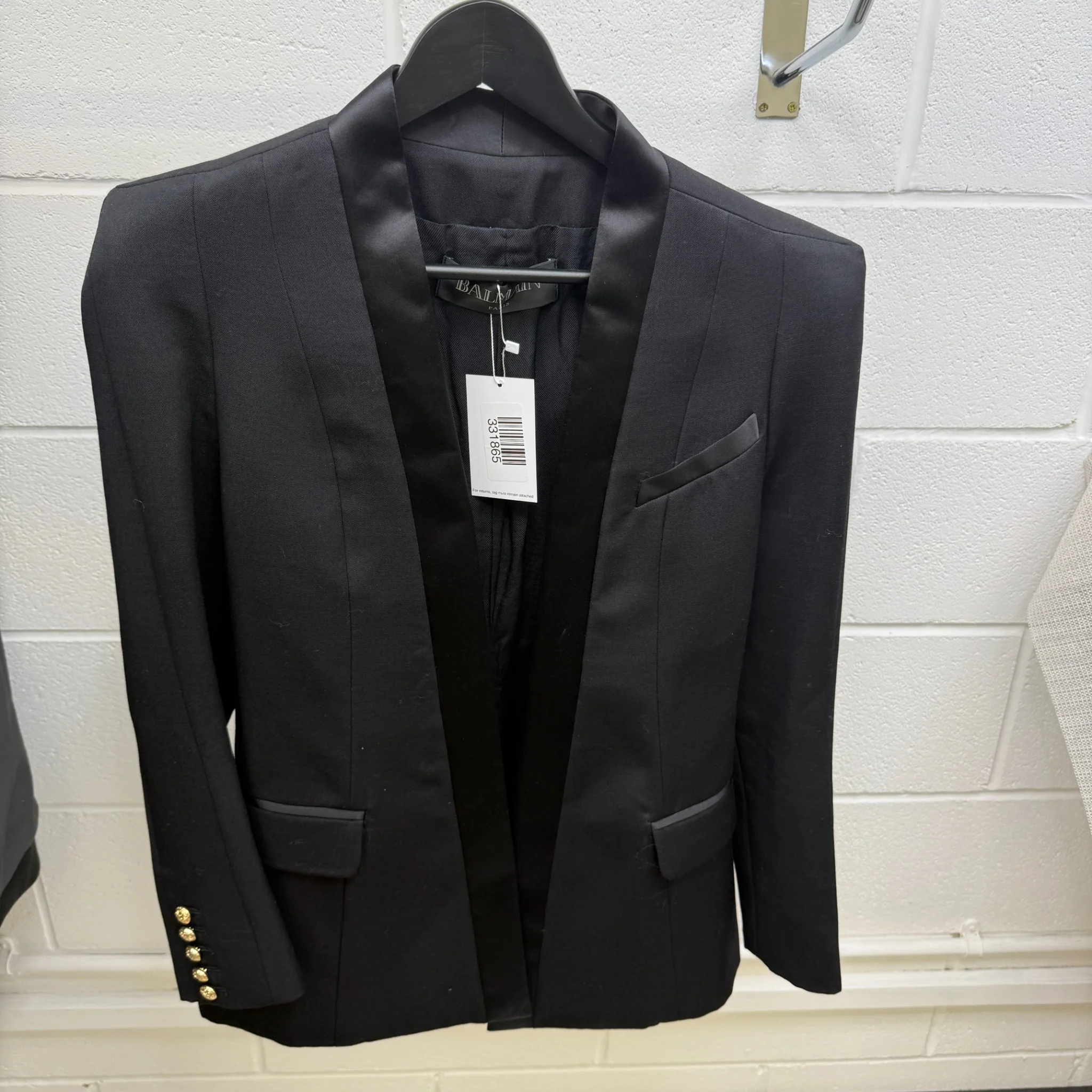Women's Double Breasted Belted Blazer Jacket Black Size IT 38 / UK 6 - Image 7
