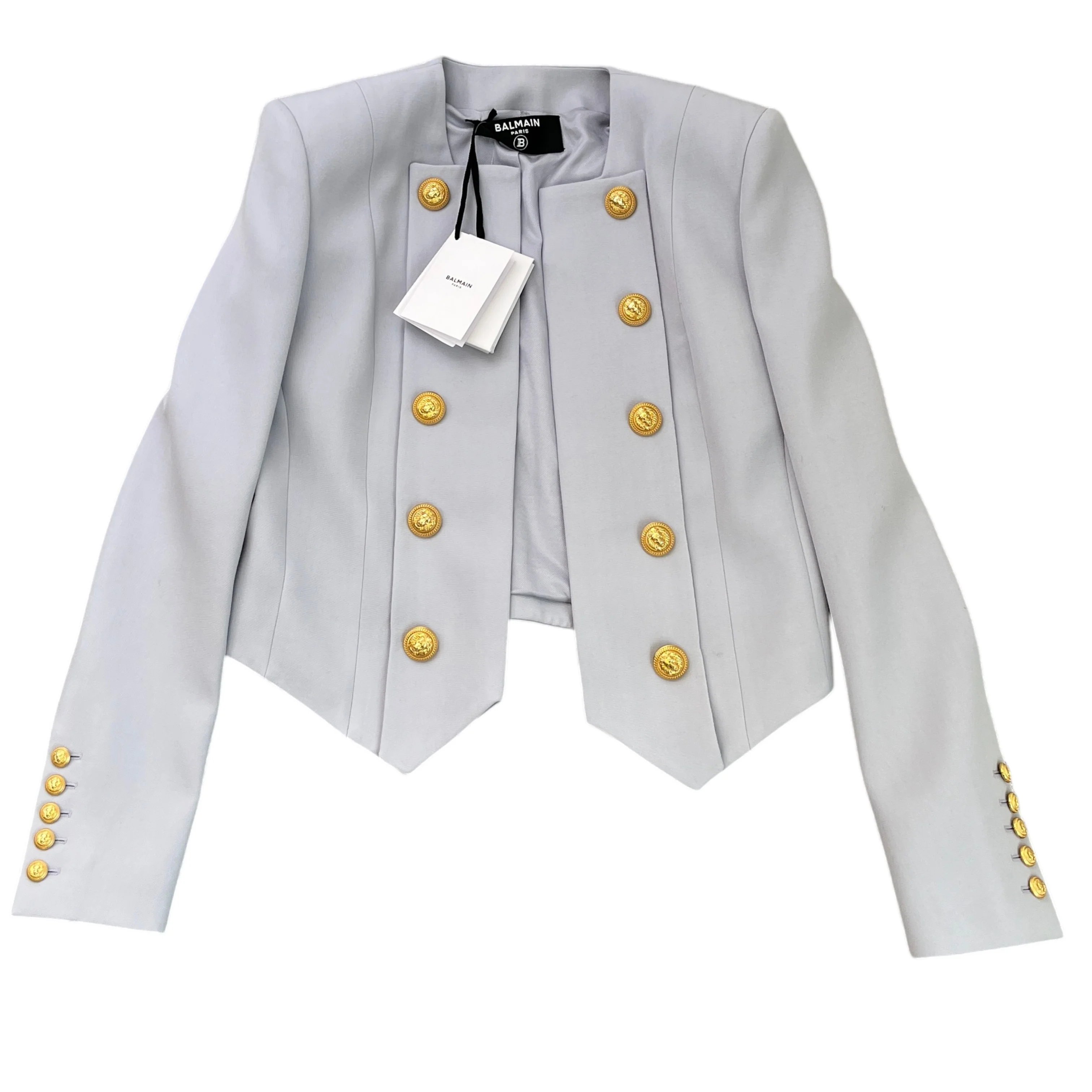 Women's Double Breasted Blazer Jacket Blue Size S
