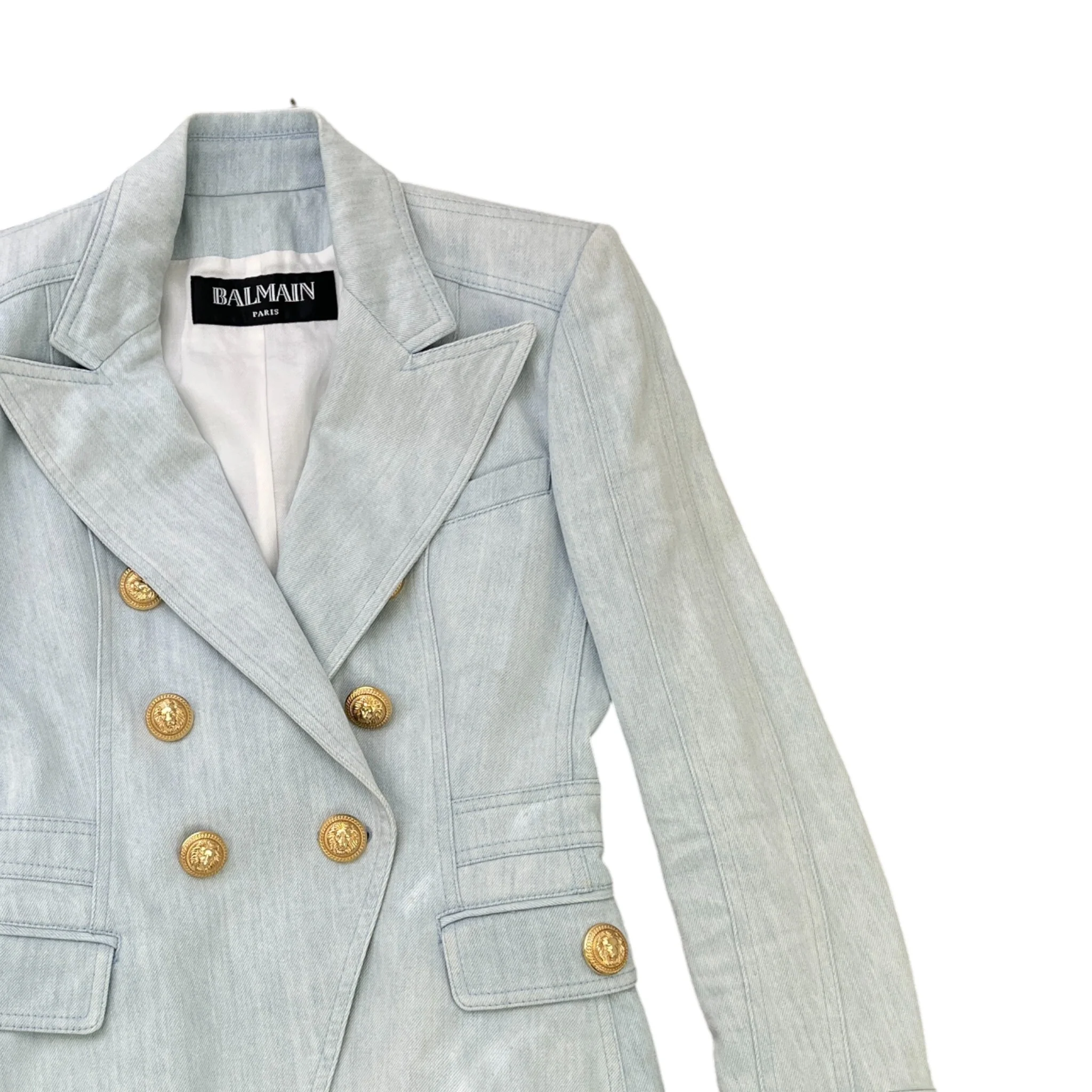 Women's Double Breasted Jacket Blue Size IT 38 / UK 6 - Image 3