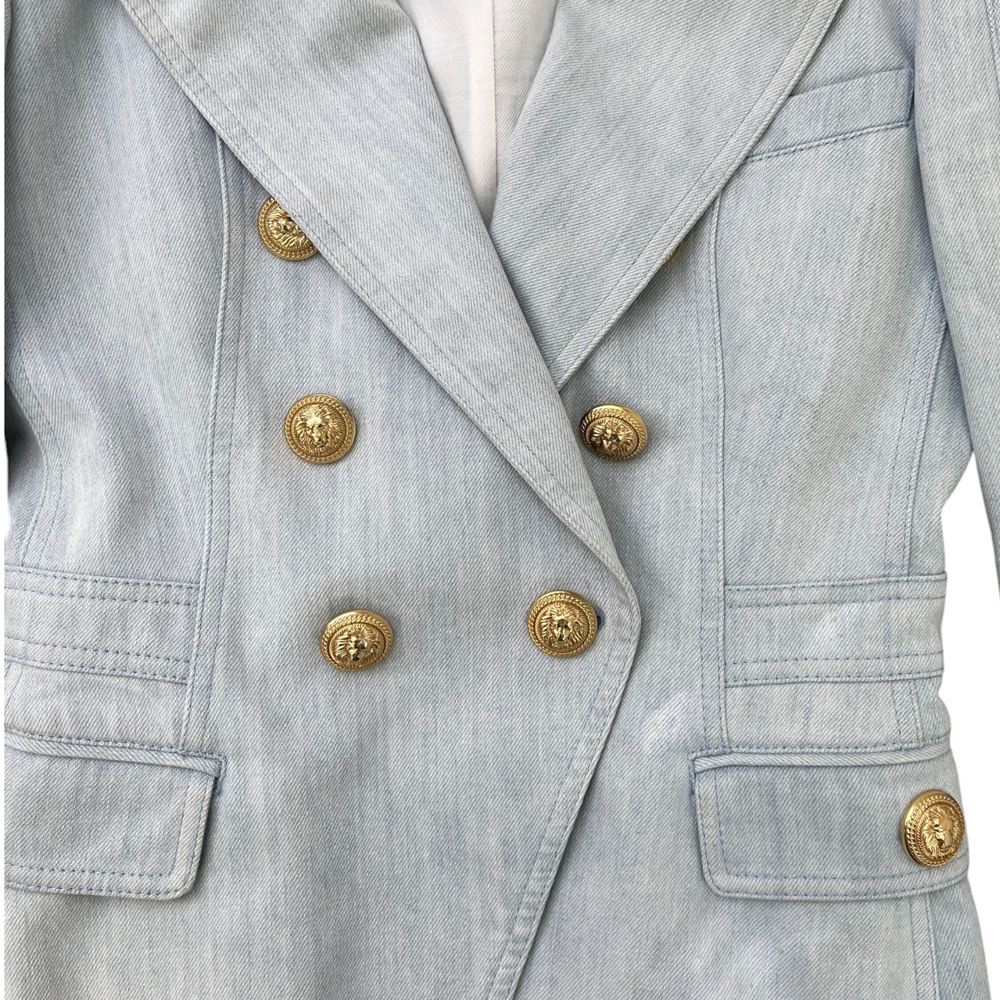 Women's Double Breasted Jacket Blue Size IT 38 / UK 6 - Image 6