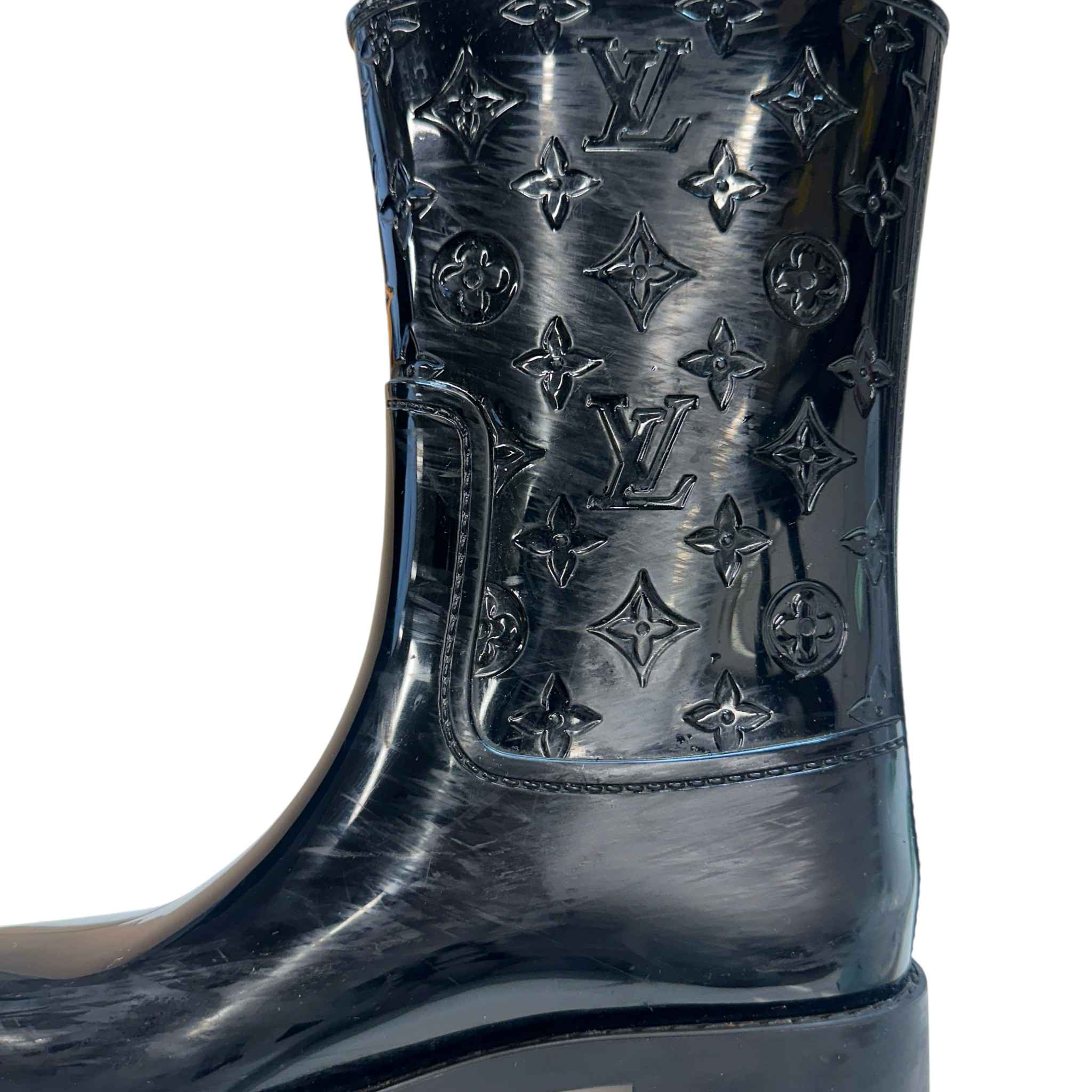 Women's Drops Flat Half Rain Wellies Black Size EU 36 / UK 3 - Image 12