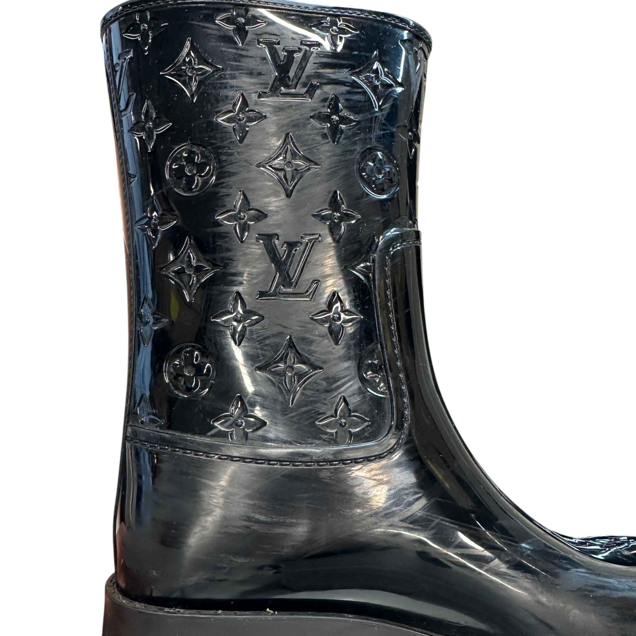 Women's Drops Flat Half Rain Wellies Black Size EU 36 / UK 3 - Image 14