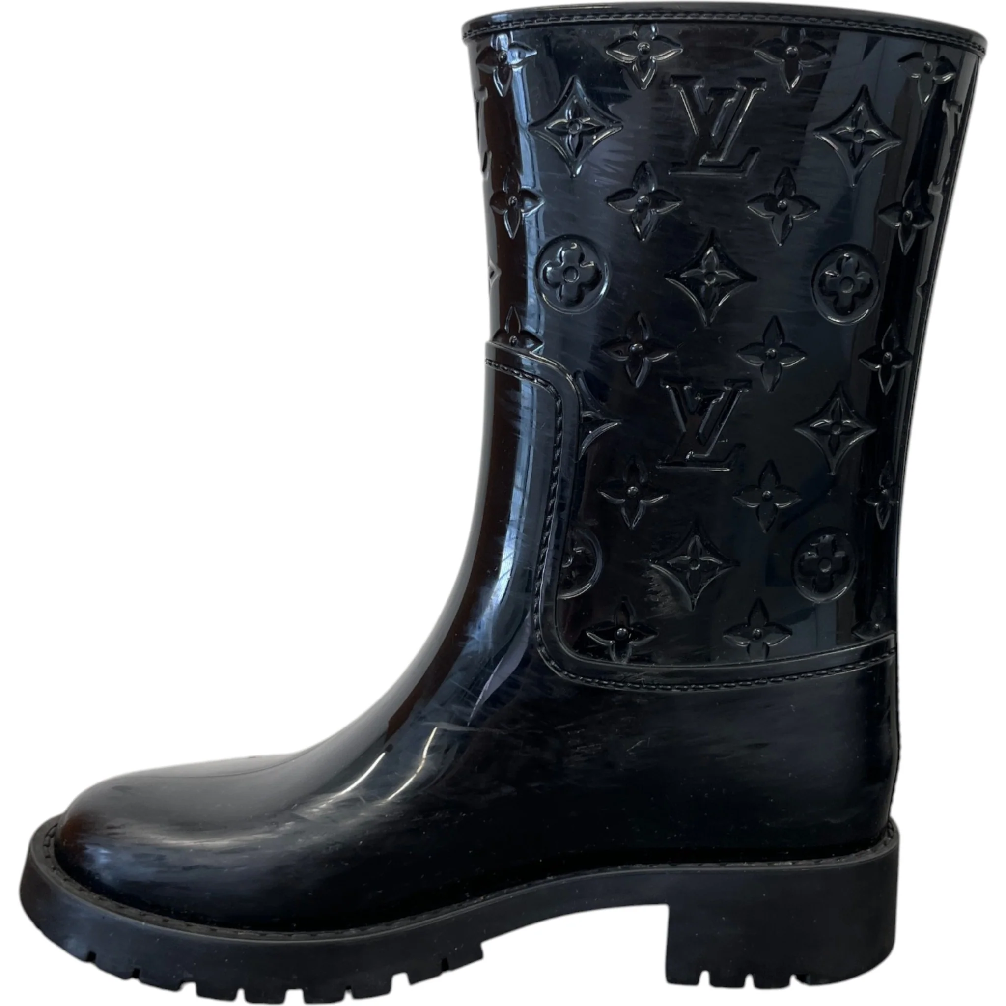 Women's Drops Flat Half Rain Wellies Black Size EU 36 / UK 3 - Image 2