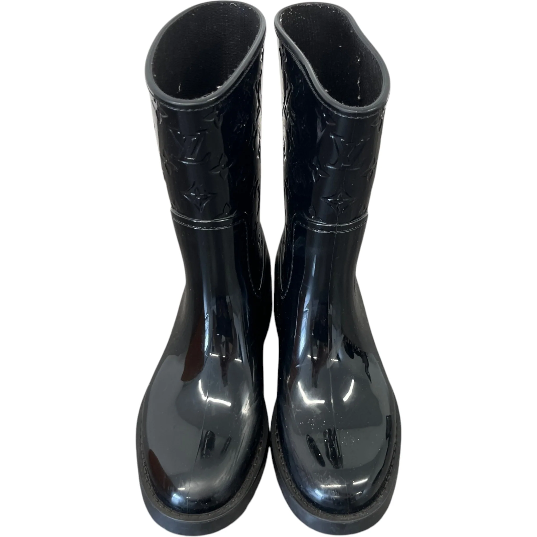 Women's Drops Flat Half Rain Wellies Black Size EU 36 / UK 3 - Image 6