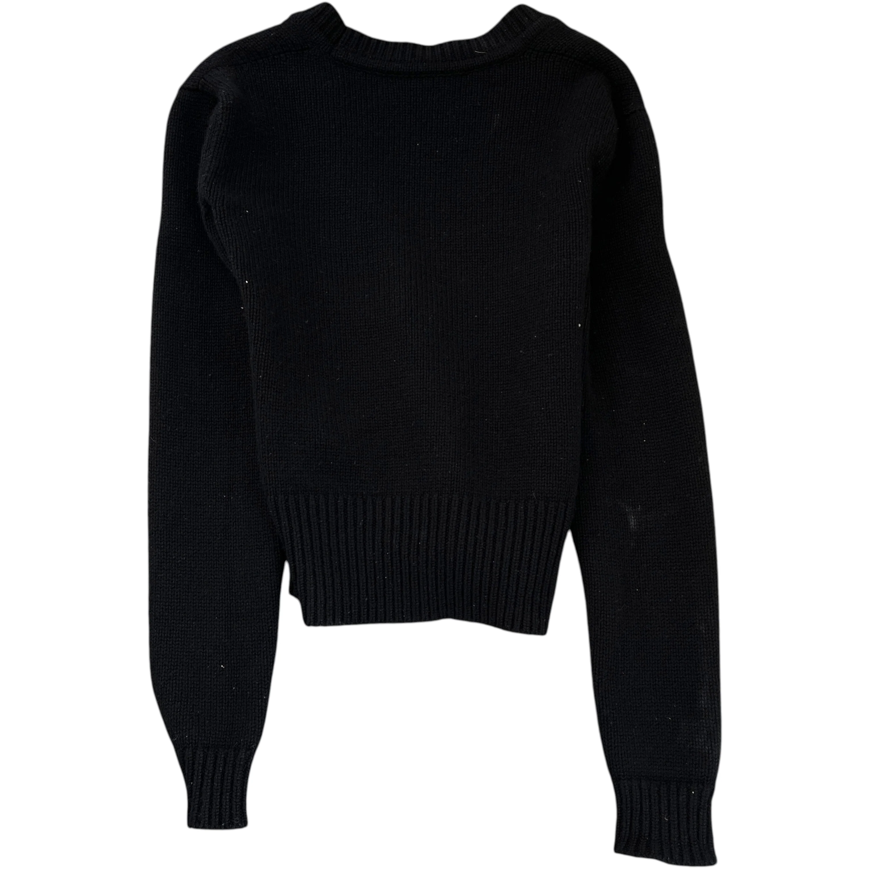 Women's Embellished Logo Cardigan Black Size XS - Image 2