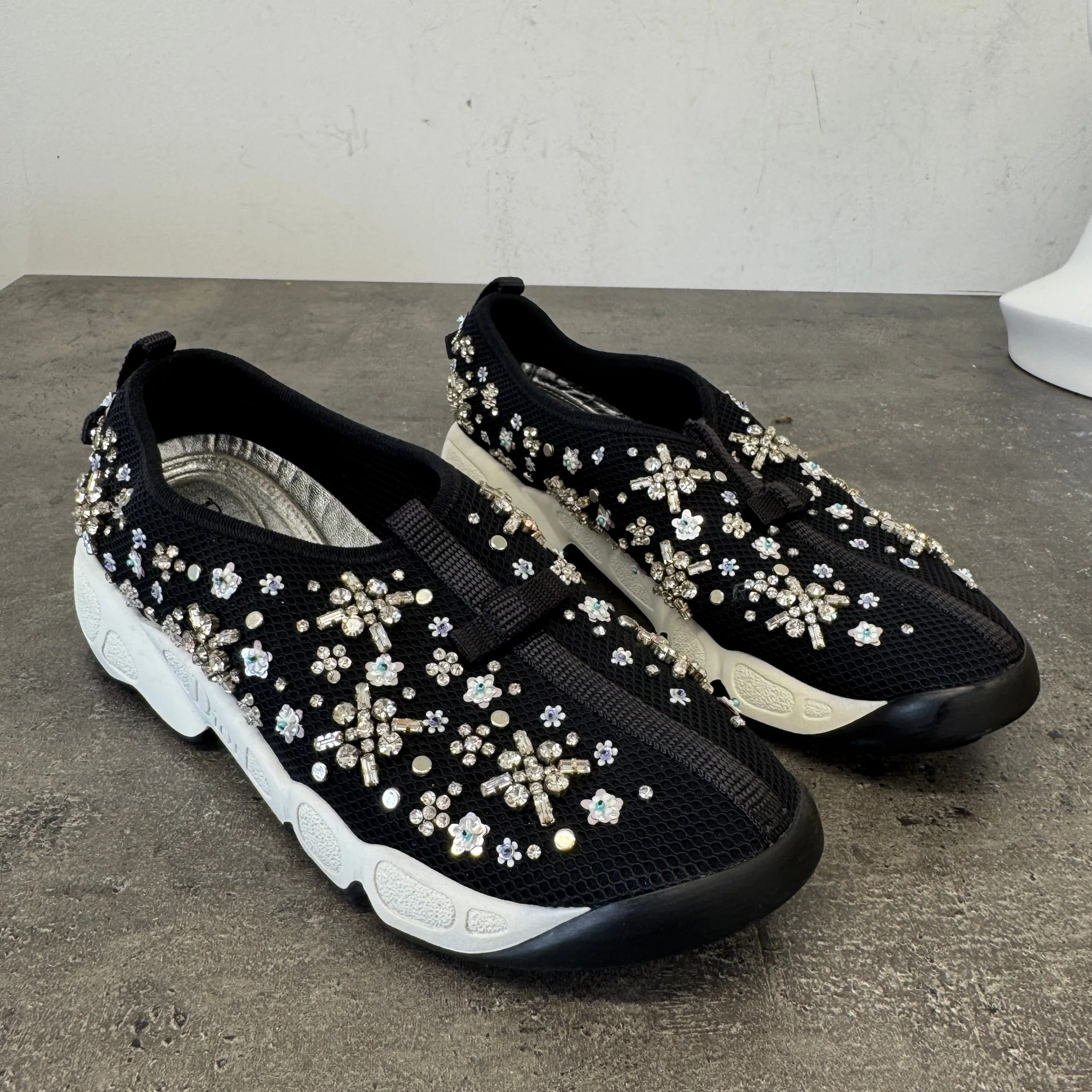 Women's Embellished Low Trainers Black Size EU 36.5 / UK 3.5 - Image 11