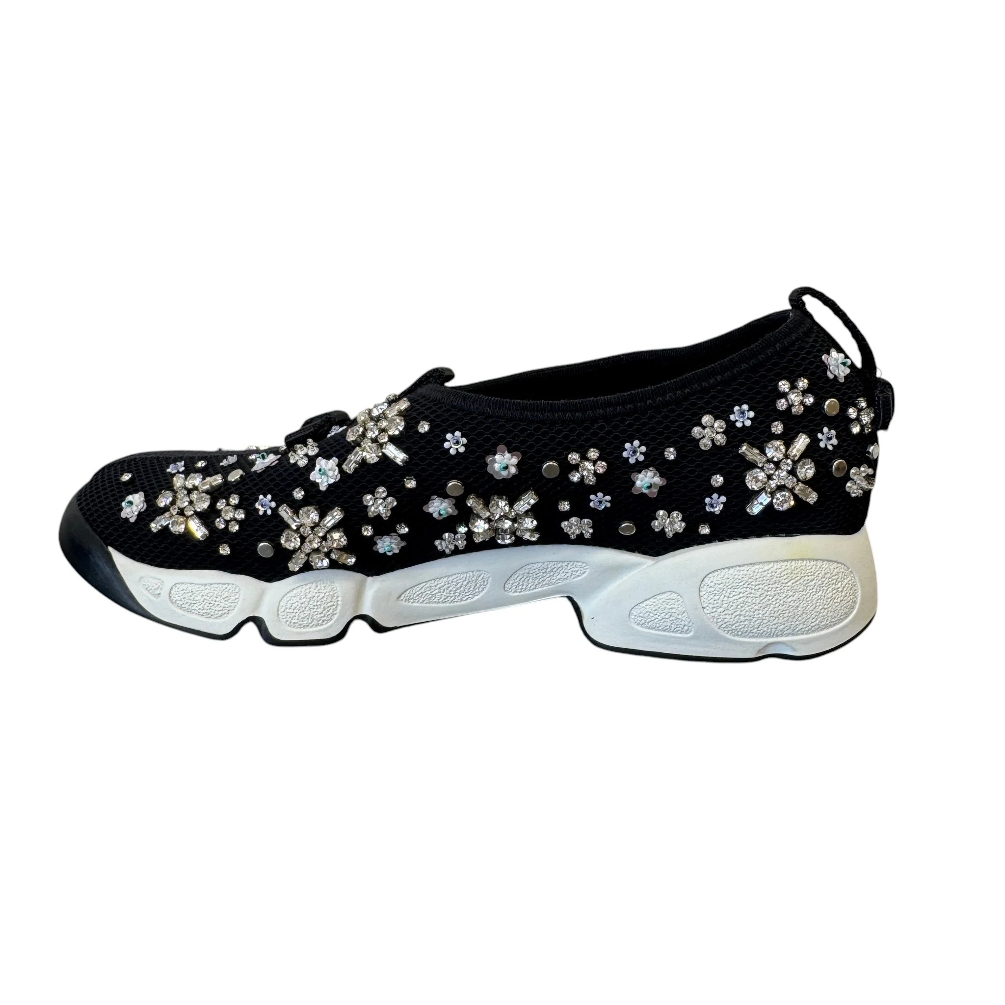 Women's Embellished Low Trainers Black Size EU 36.5 / UK 3.5 - Image 2