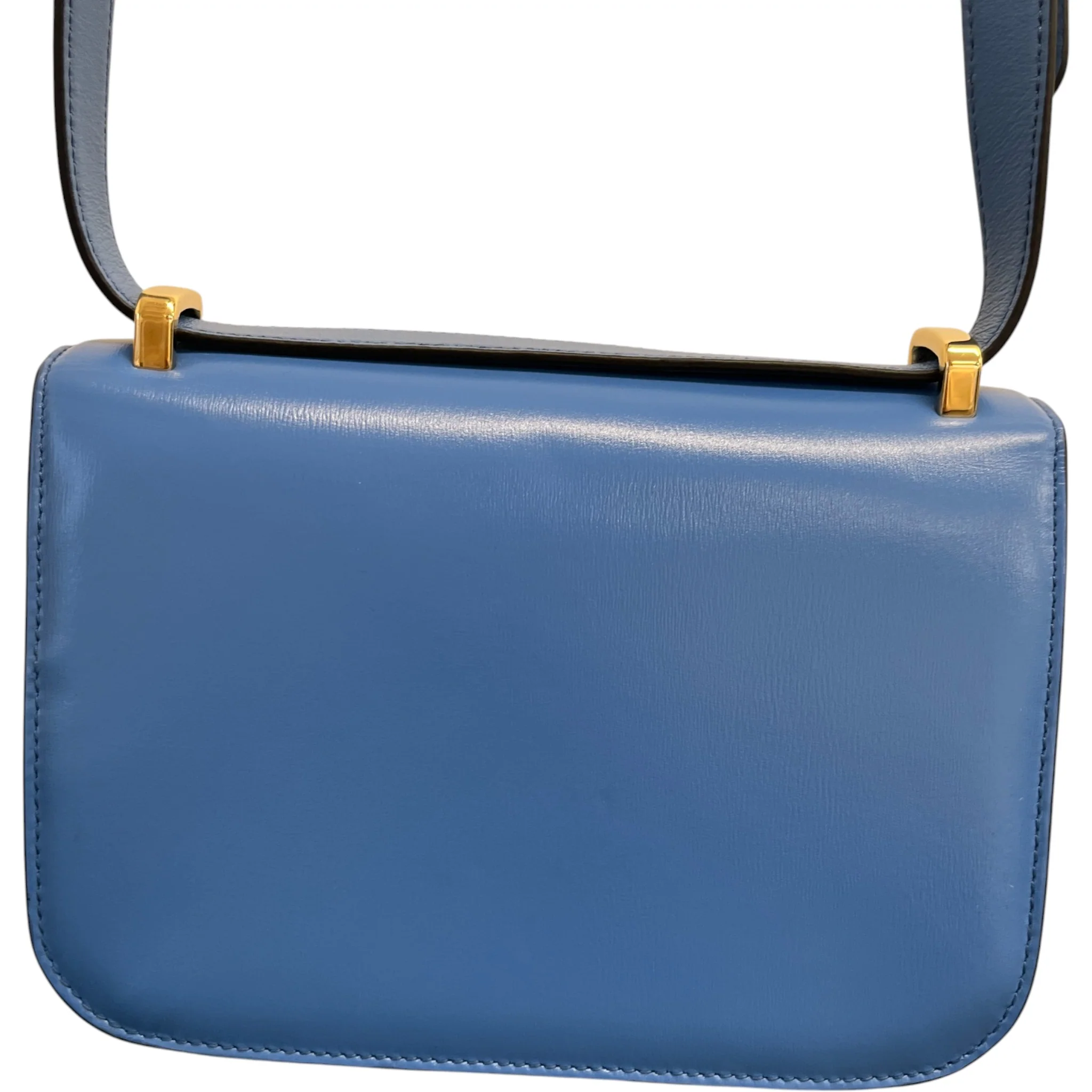 Women's Embleme Plaque Handbag Blue - Image 3