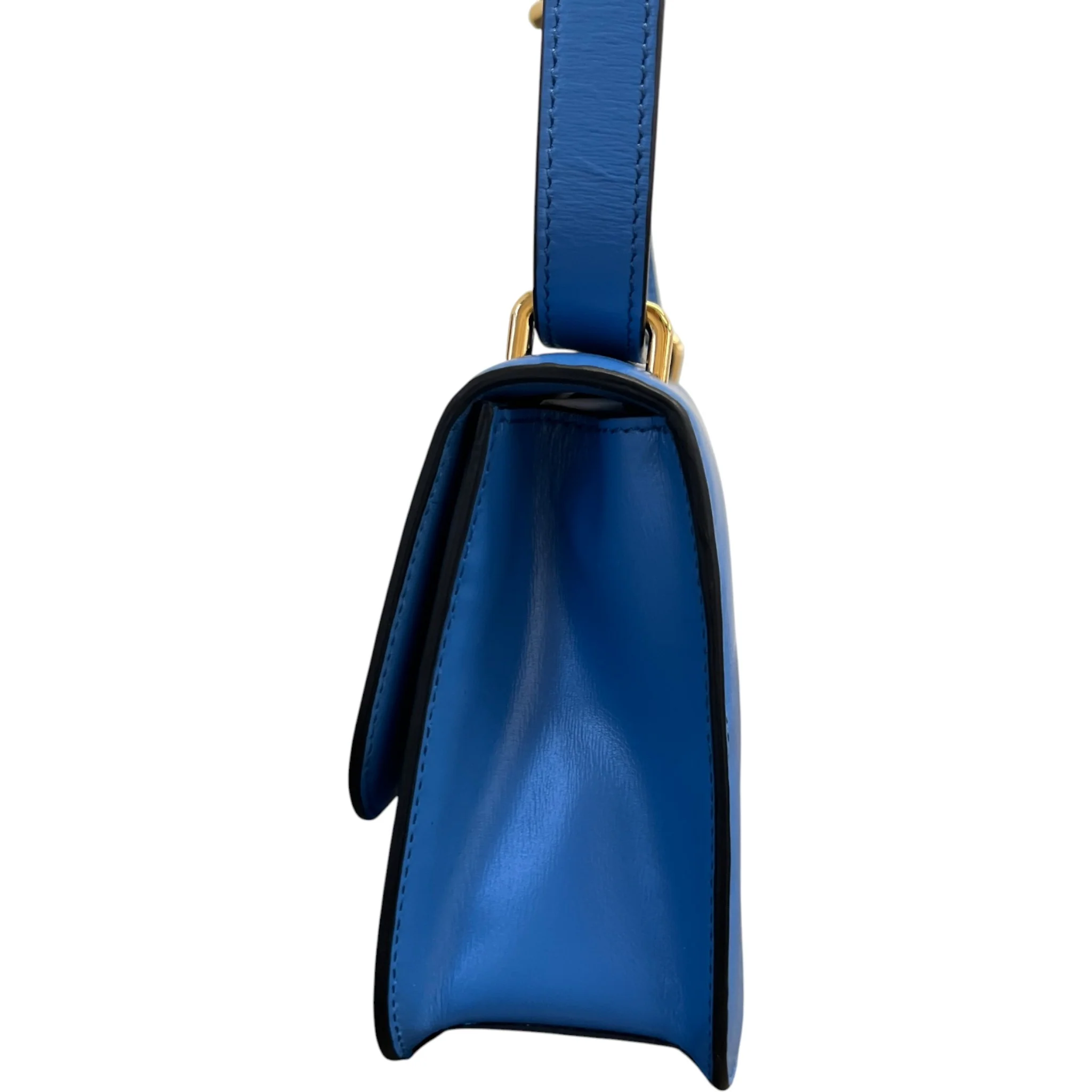 Women's Embleme Plaque Handbag Blue - Image 7