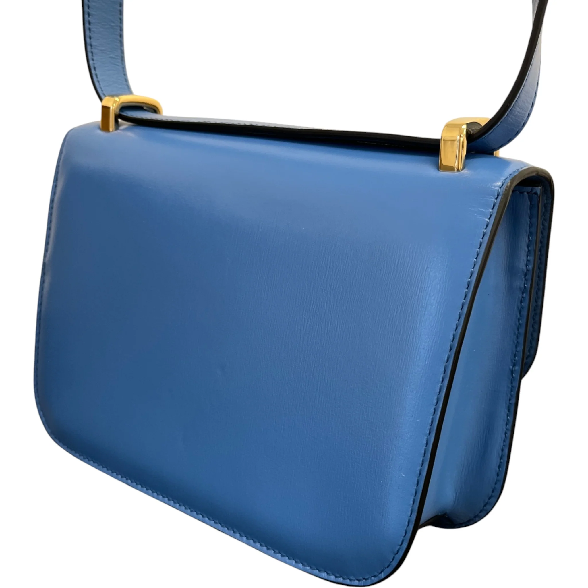 Women's Embleme Plaque Handbag Blue - Image 9