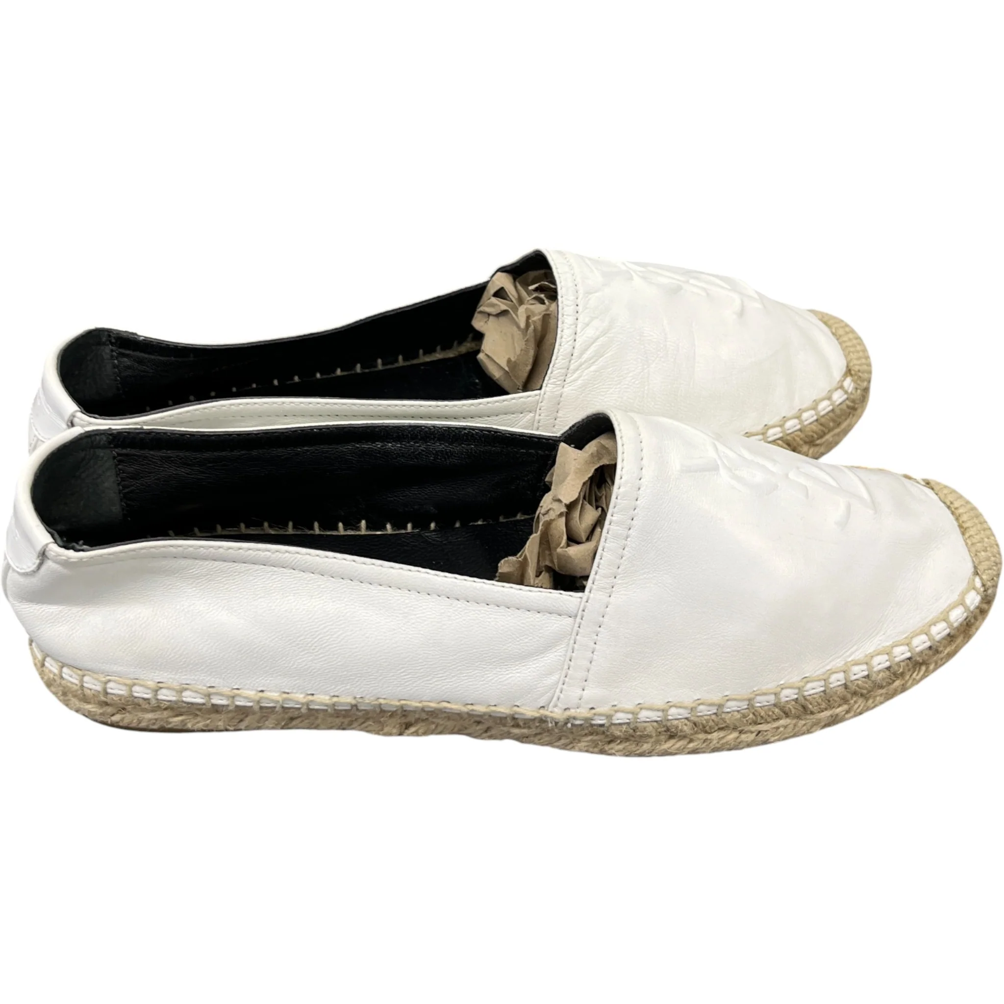 Women's Embossed Espadrille Loafers White Size EU 38.5 / UK 5.5 - Image 8