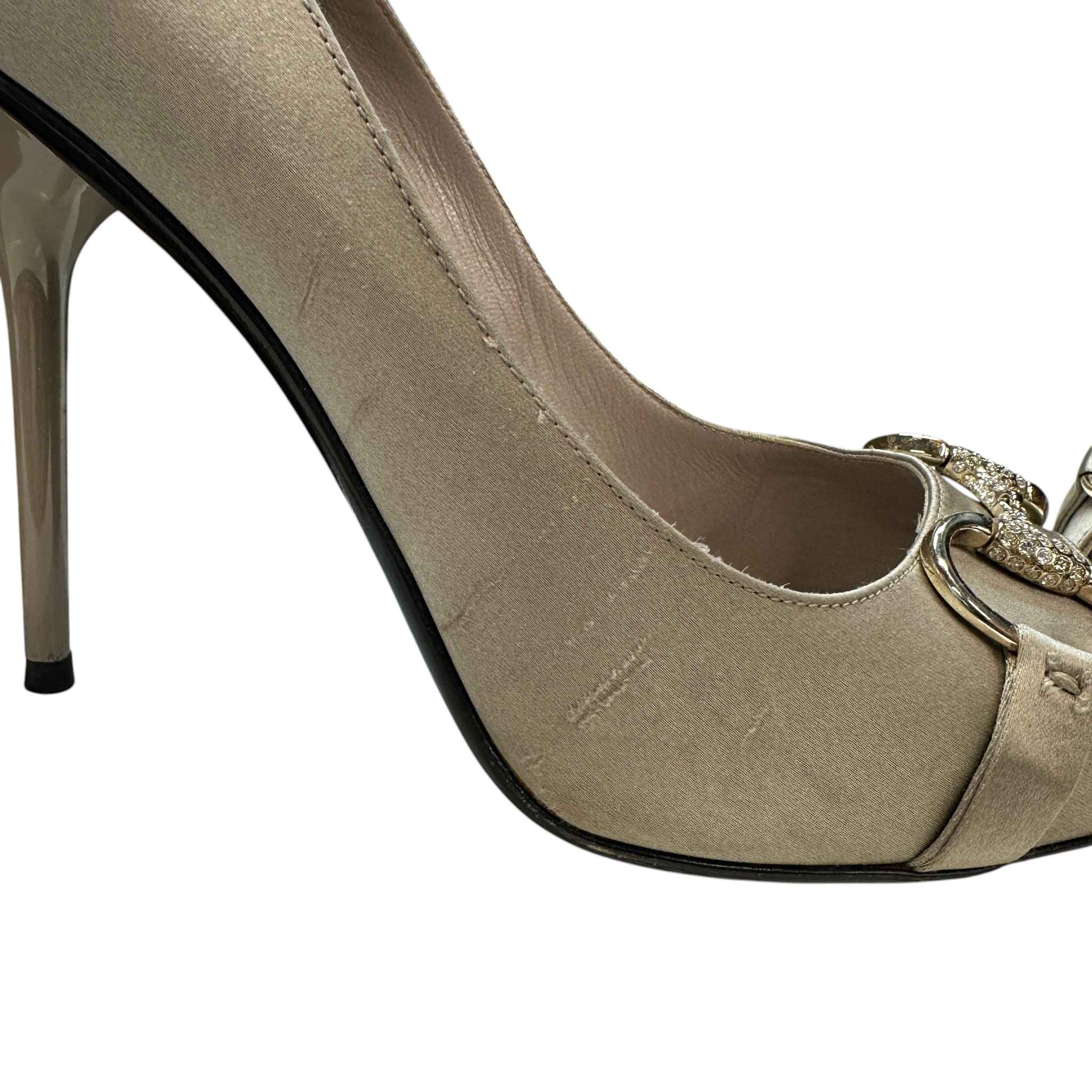 Women's Embroidered Hoursebit Heels Silver Size EU 39.5 / UK 6.5 - Image 13