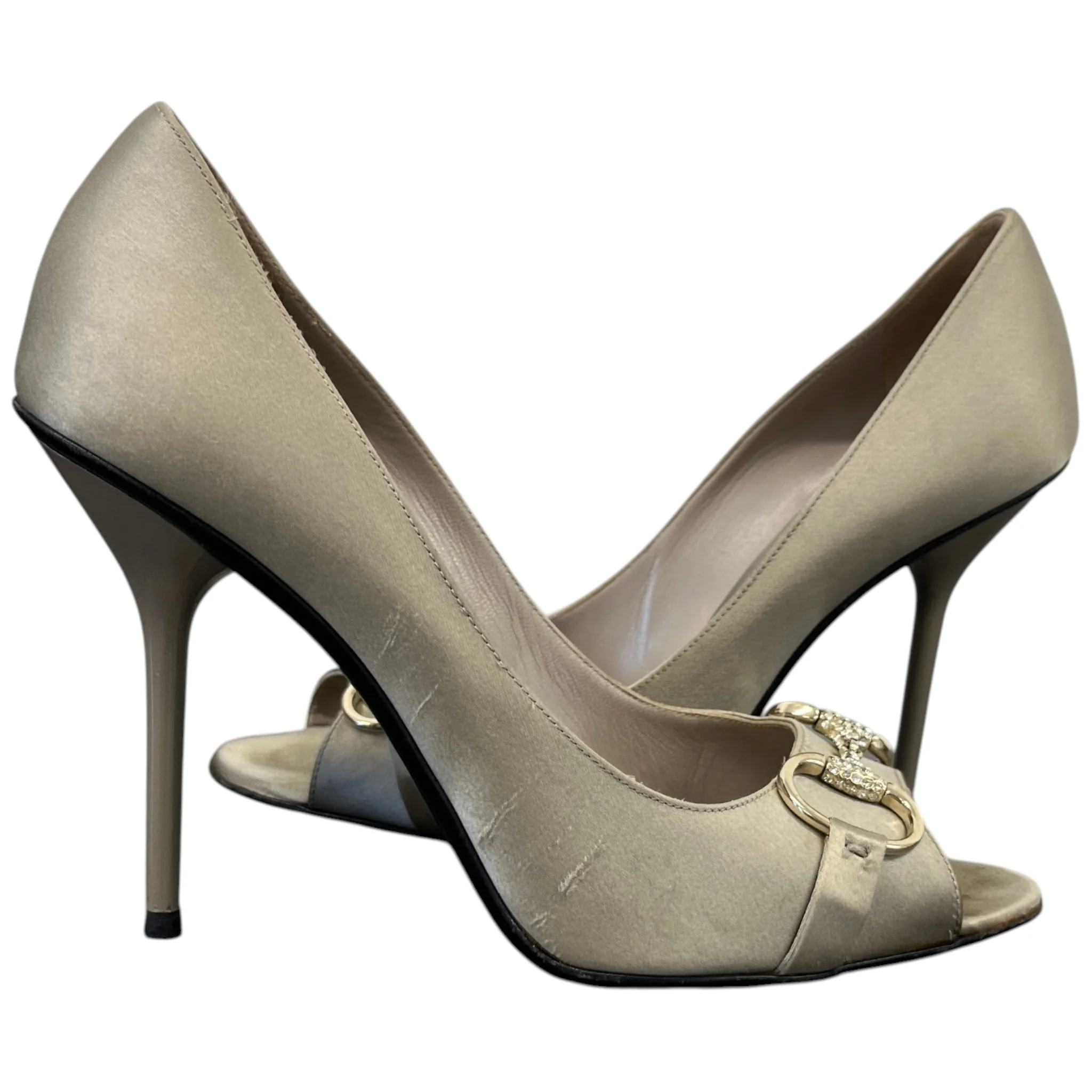 Women's Embroidered Hoursebit Heels Silver Size EU 39.5 / UK 6.5 - Image 3