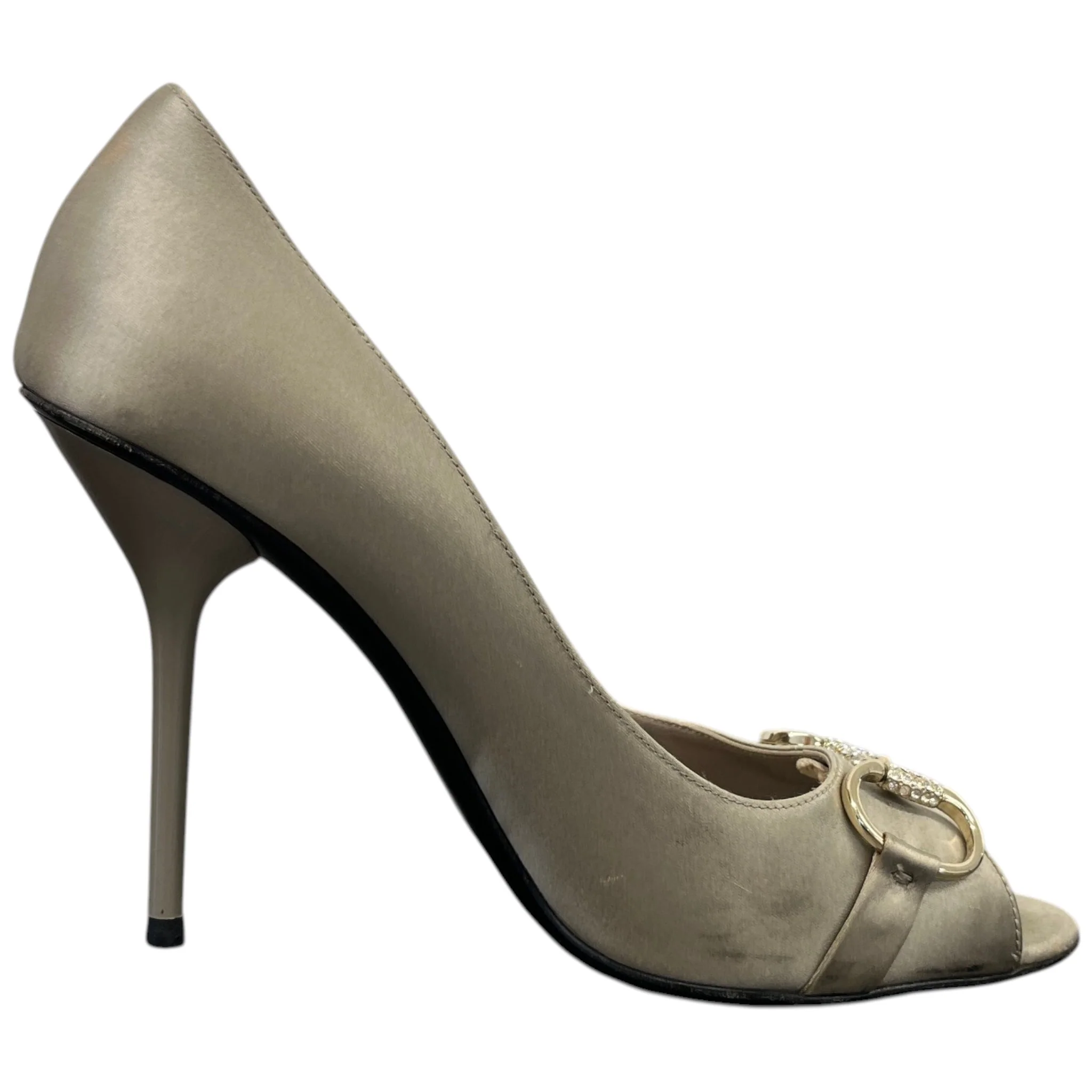 Women's Embroidered Hoursebit Heels Silver Size EU 39.5 / UK 6.5 - Image 4
