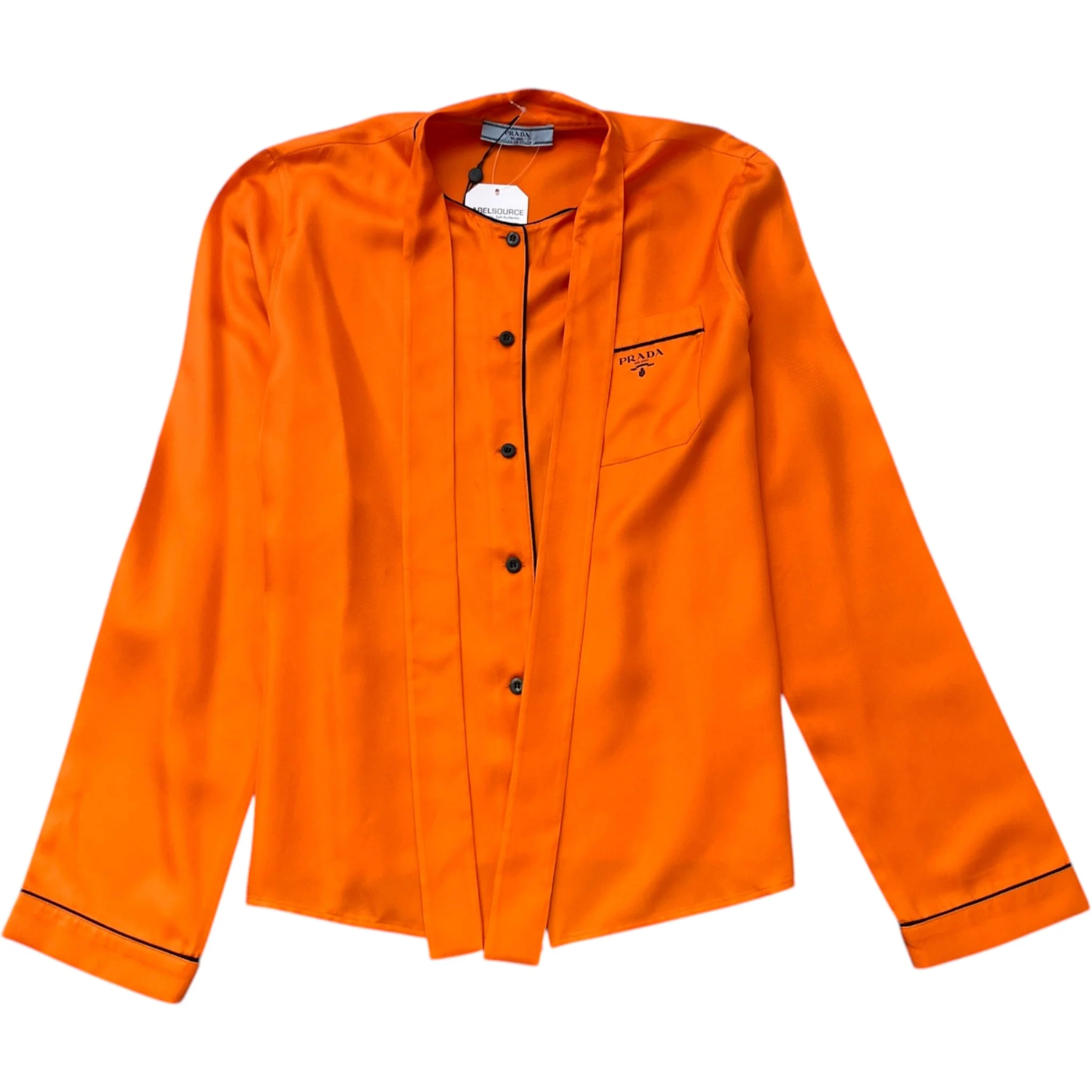Women's Embroidered Logo Set Full Tracksuit Orange Size S - Image 2