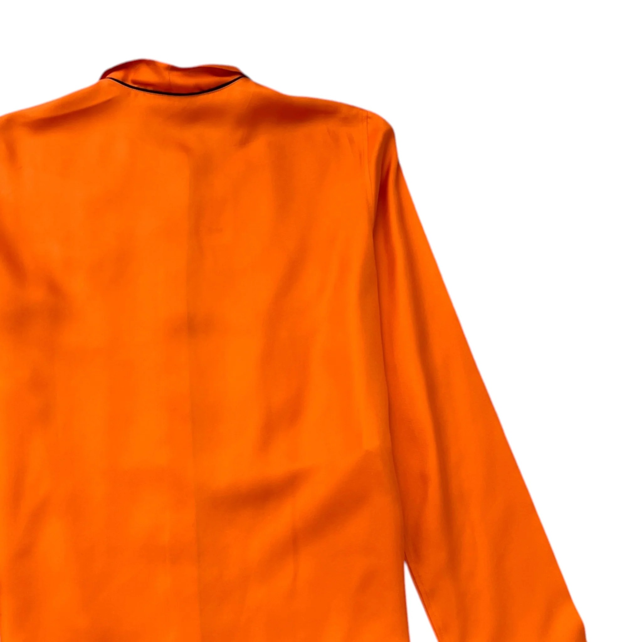 Women's Embroidered Logo Set Full Tracksuit Orange Size S - Image 4