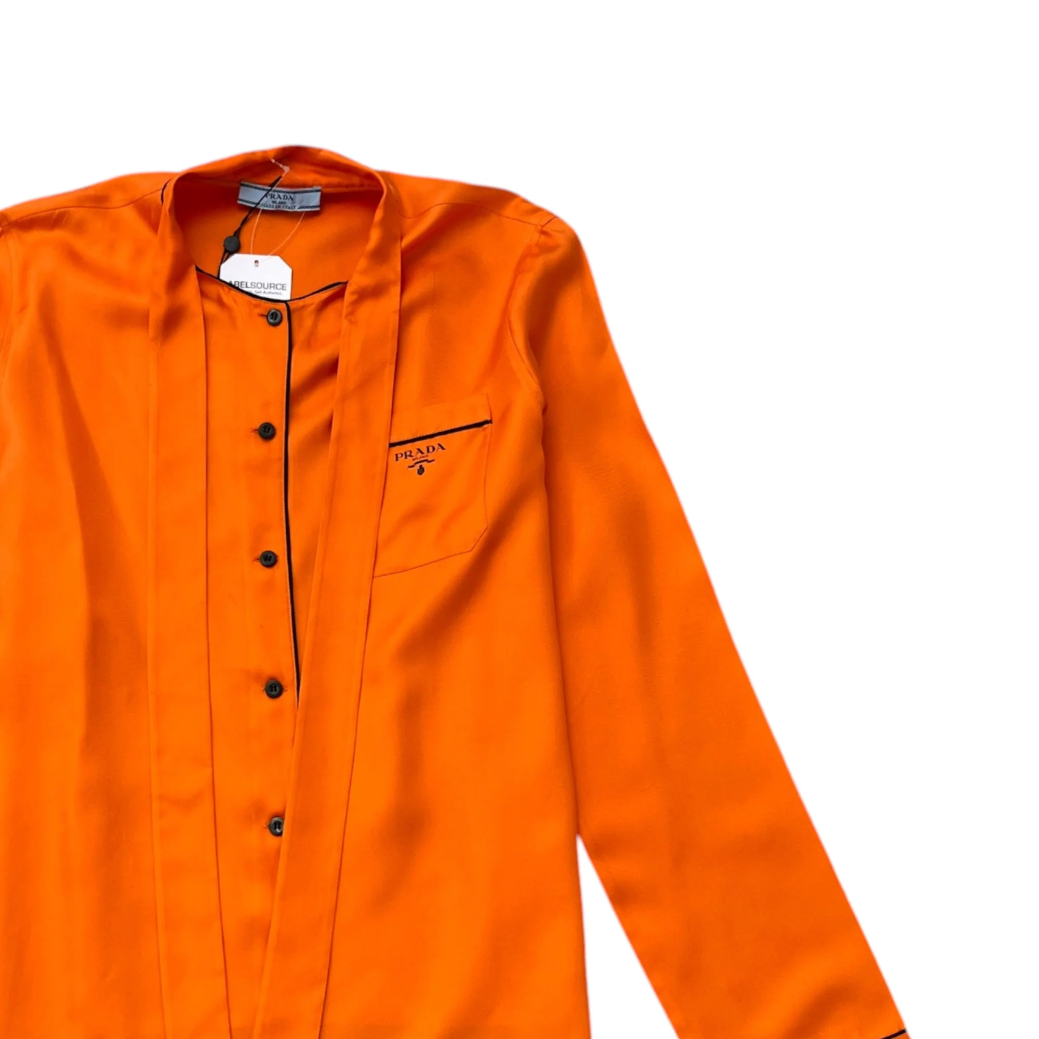Women's Embroidered Logo Set Full Tracksuit Orange Size S - Image 5