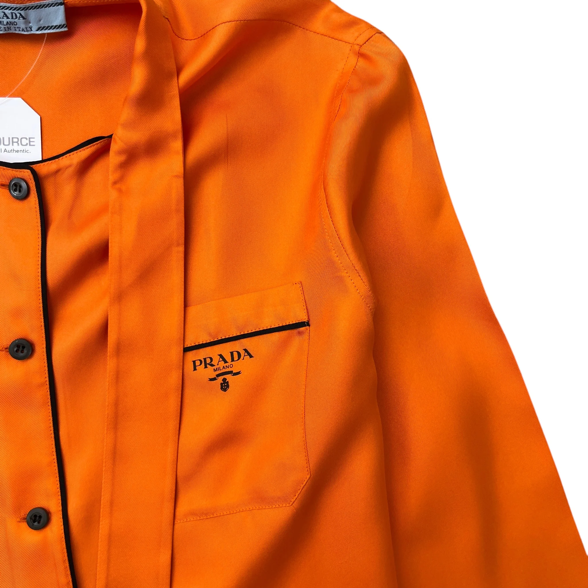Women's Embroidered Logo Set Full Tracksuit Orange Size S - Image 6