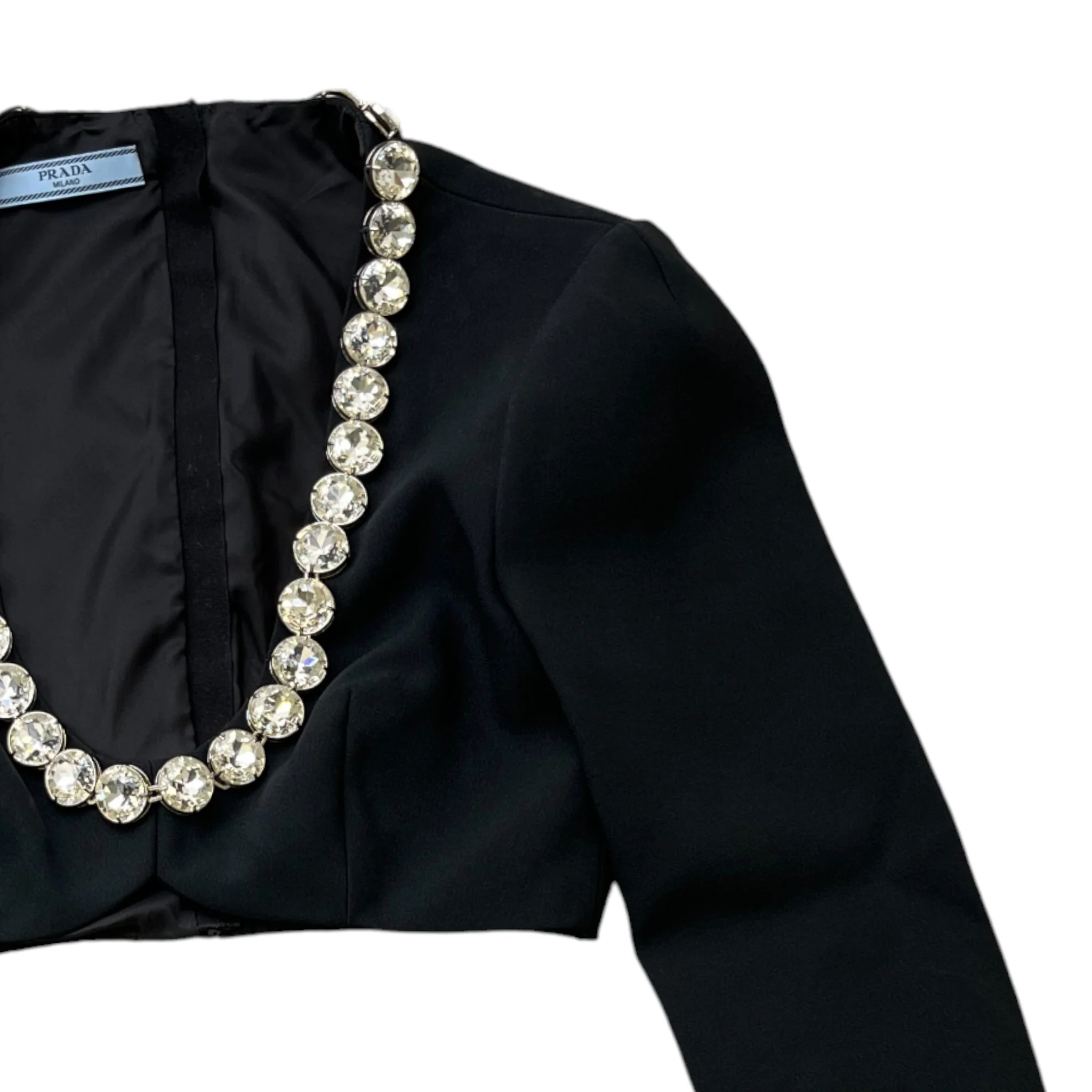 Women's Embroidered Sablè Compact Woven Top Black Size XXS - Image 3