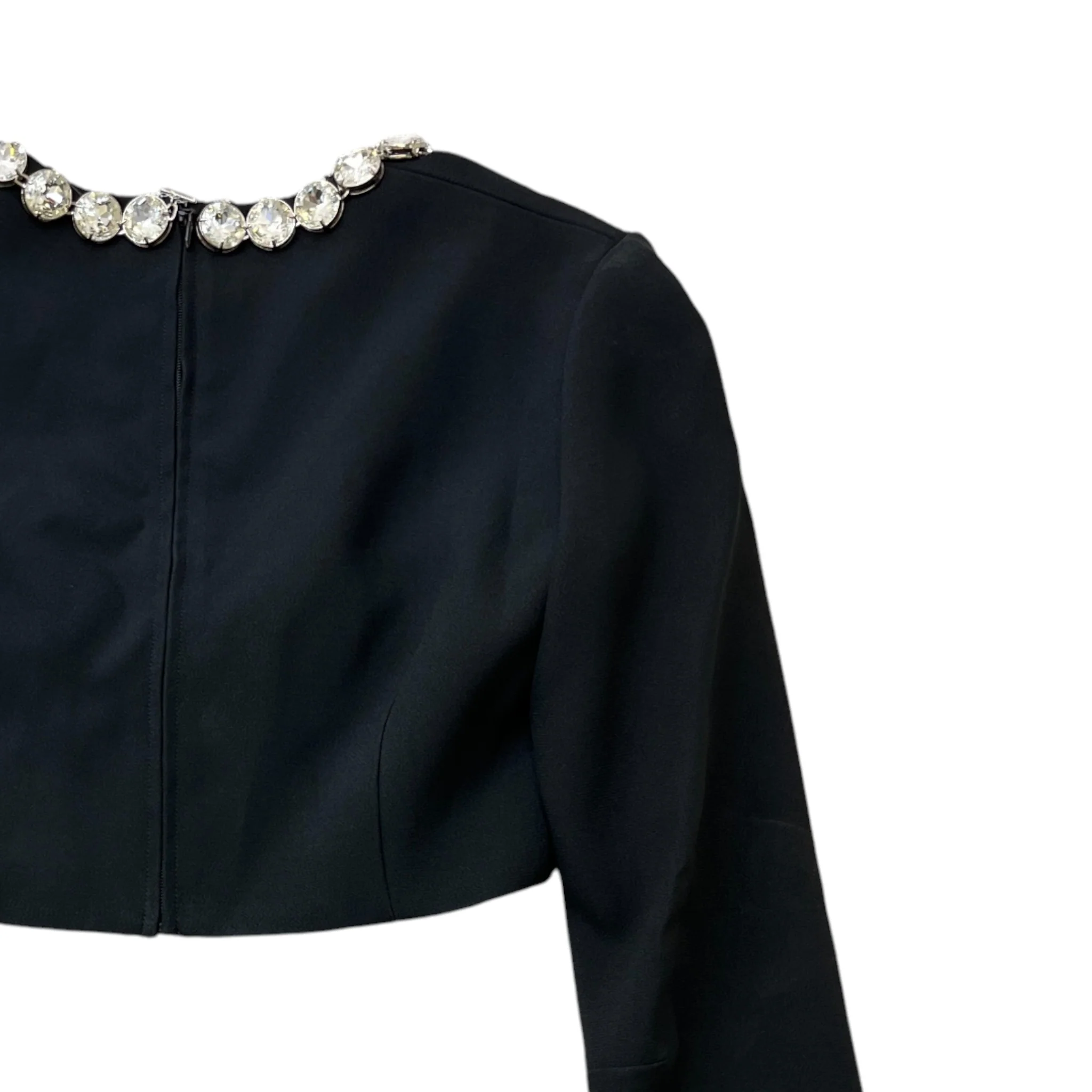 Women's Embroidered Sablè Compact Woven Top Black Size XXS - Image 4