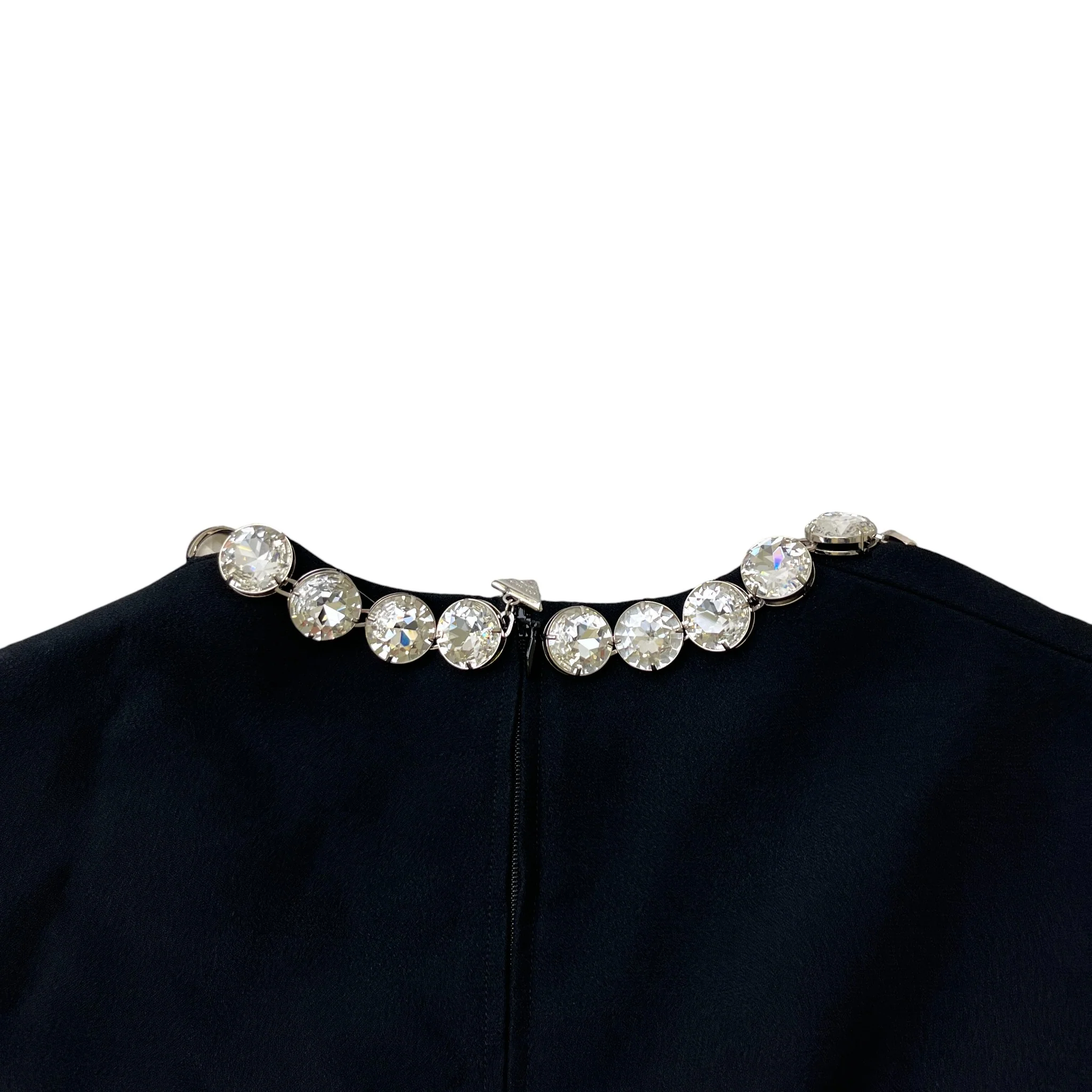Women's Embroidered Sablè Compact Woven Top Black Size XXS - Image 6