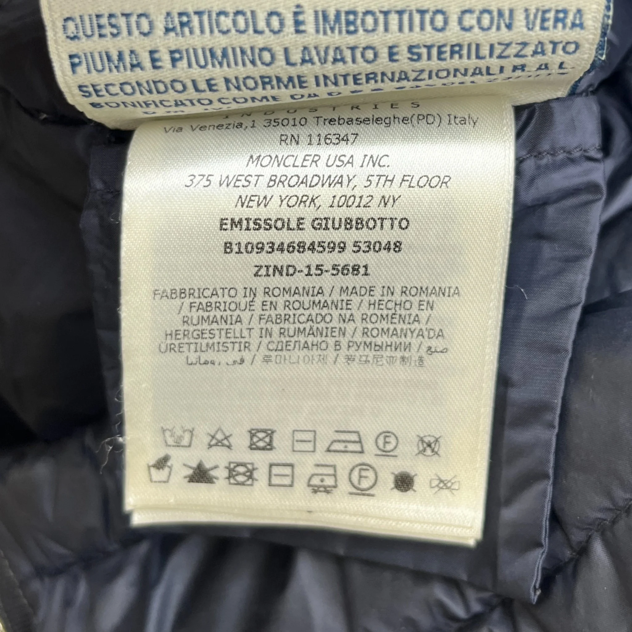 Women's Emissole Down Jacket Black Size 1 / UK 10 - Image 7