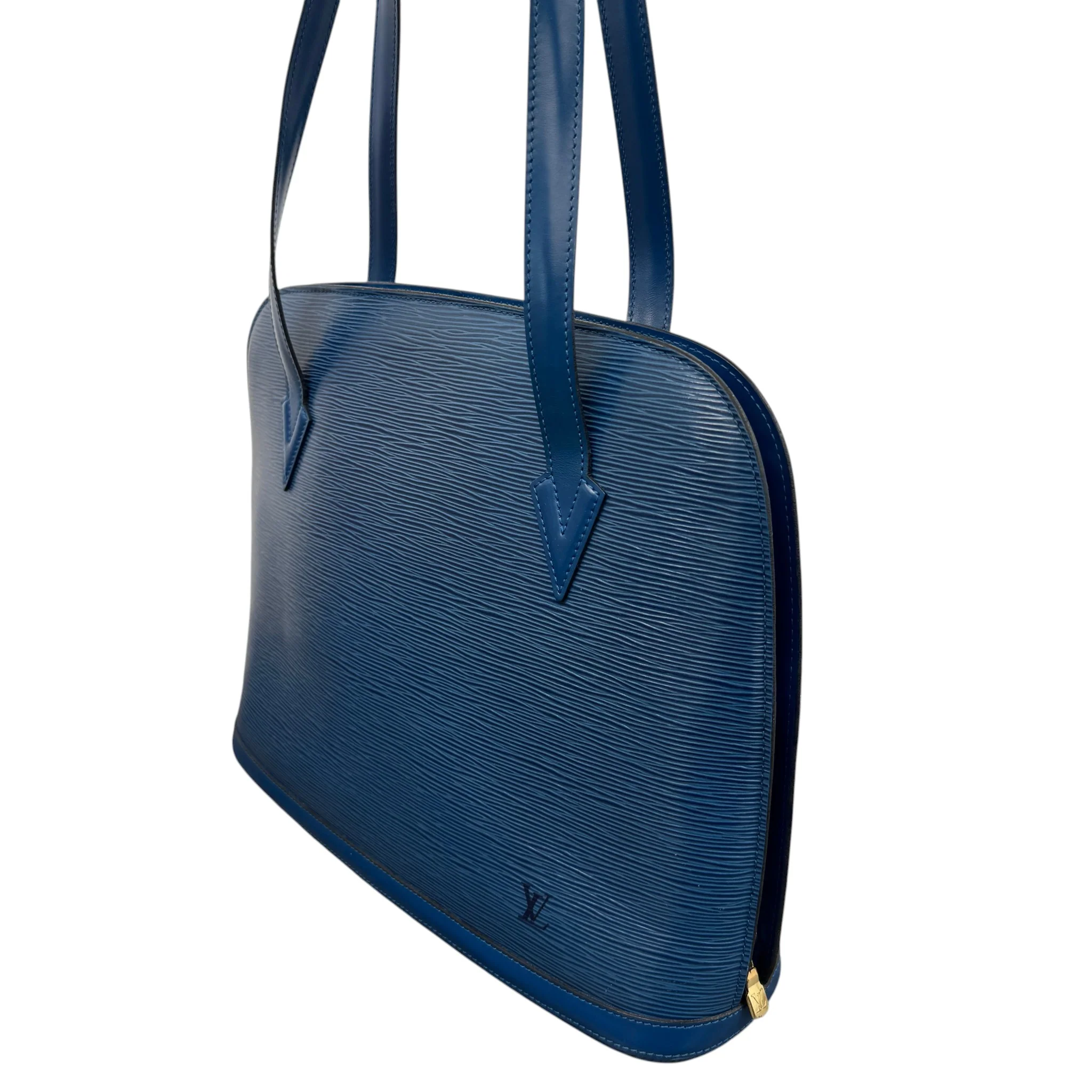 Women's Epi Leather Lussac Bag Blue - Image 4