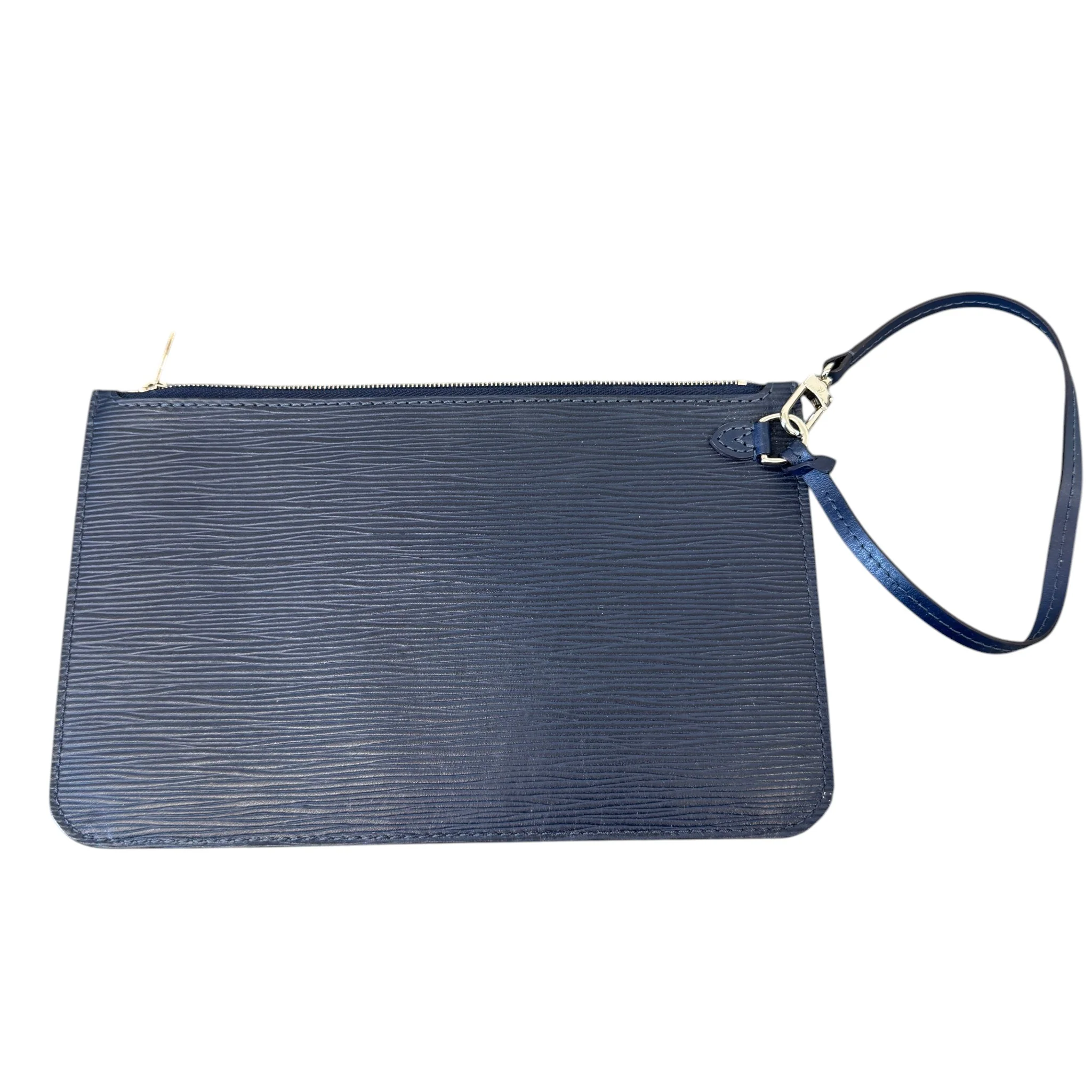 Women's Epi Leather Pouch Navy - Image 4