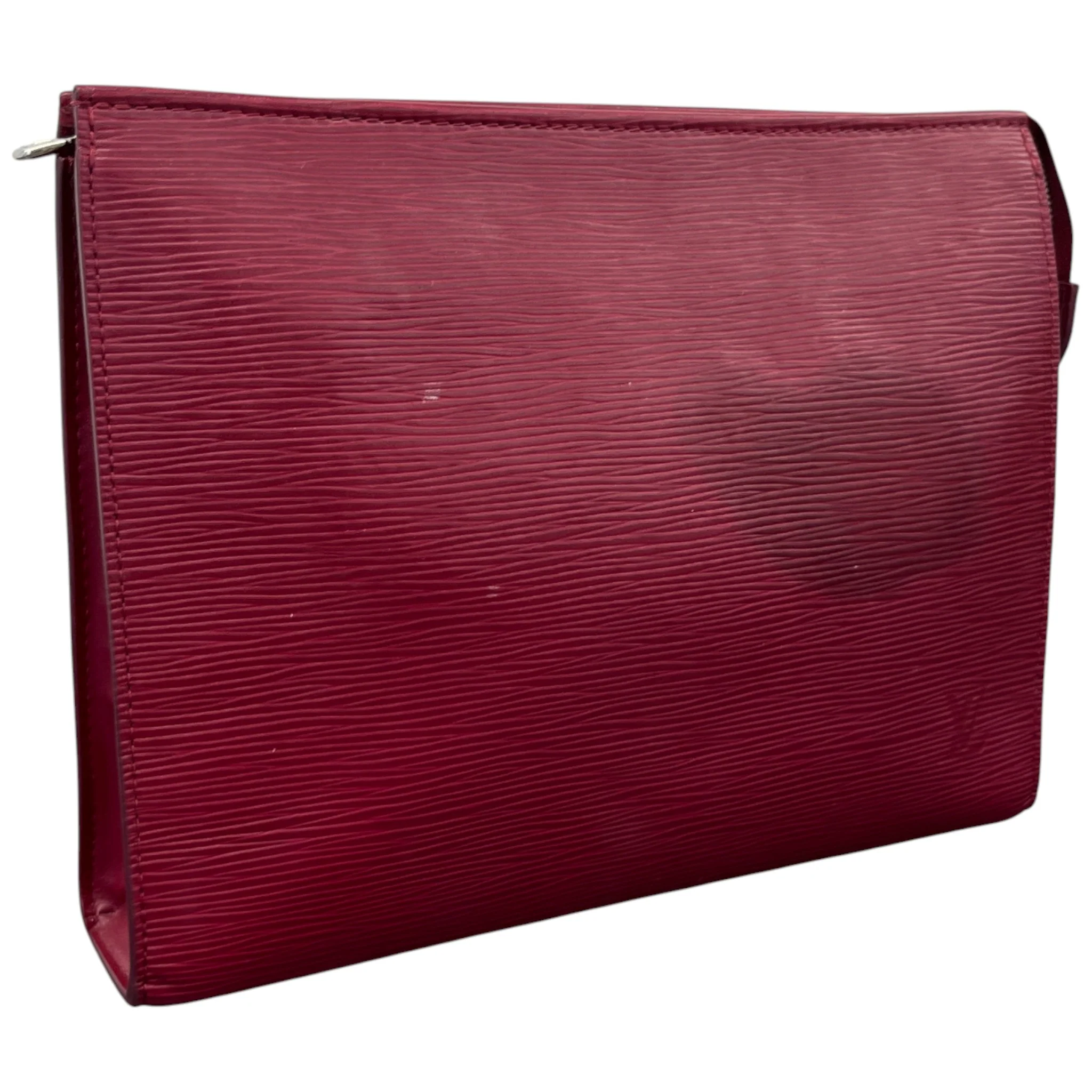 Women's Epi Leather Toiletry Bag Burgundy - Image 4
