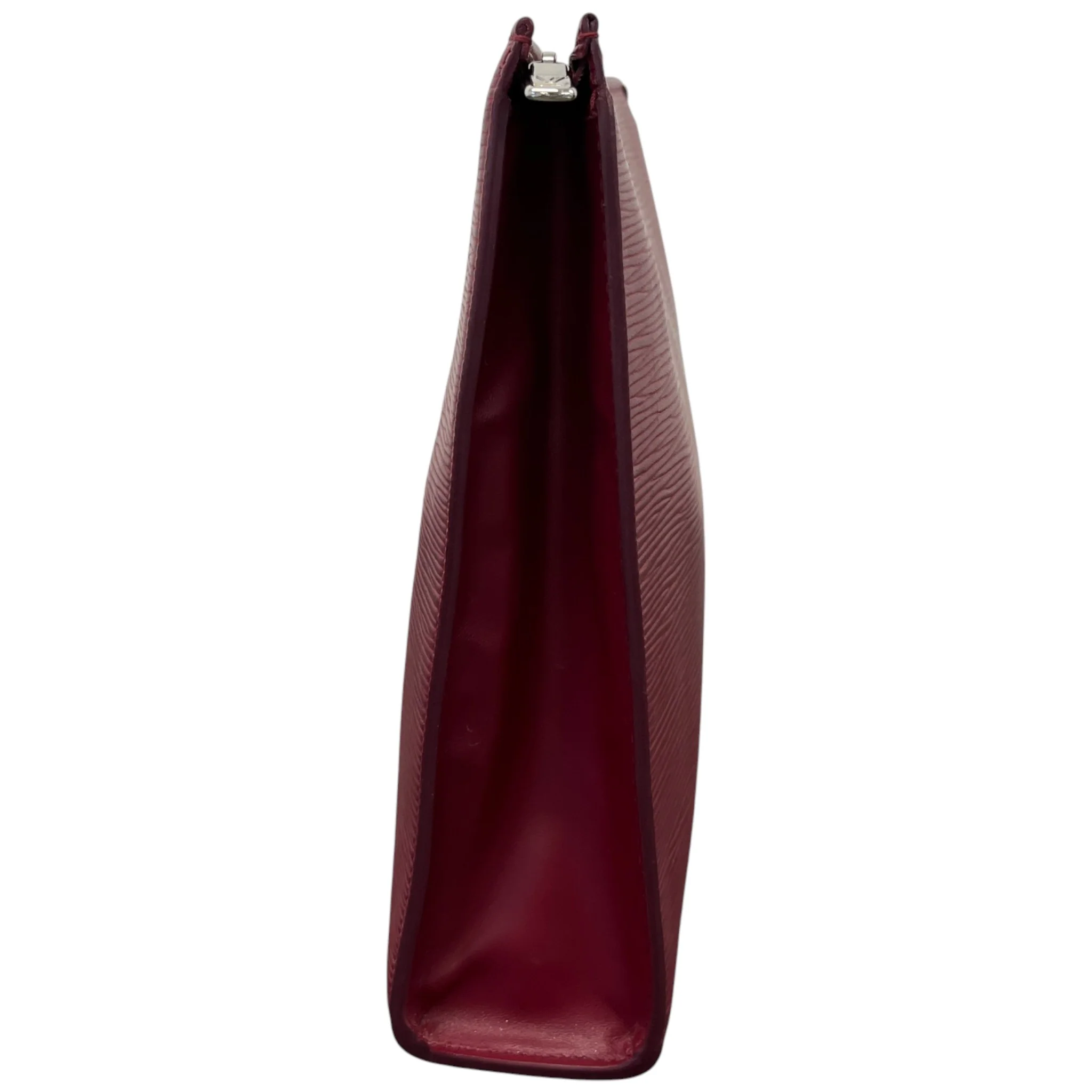 Women's Epi Leather Toiletry Bag Burgundy - Image 5